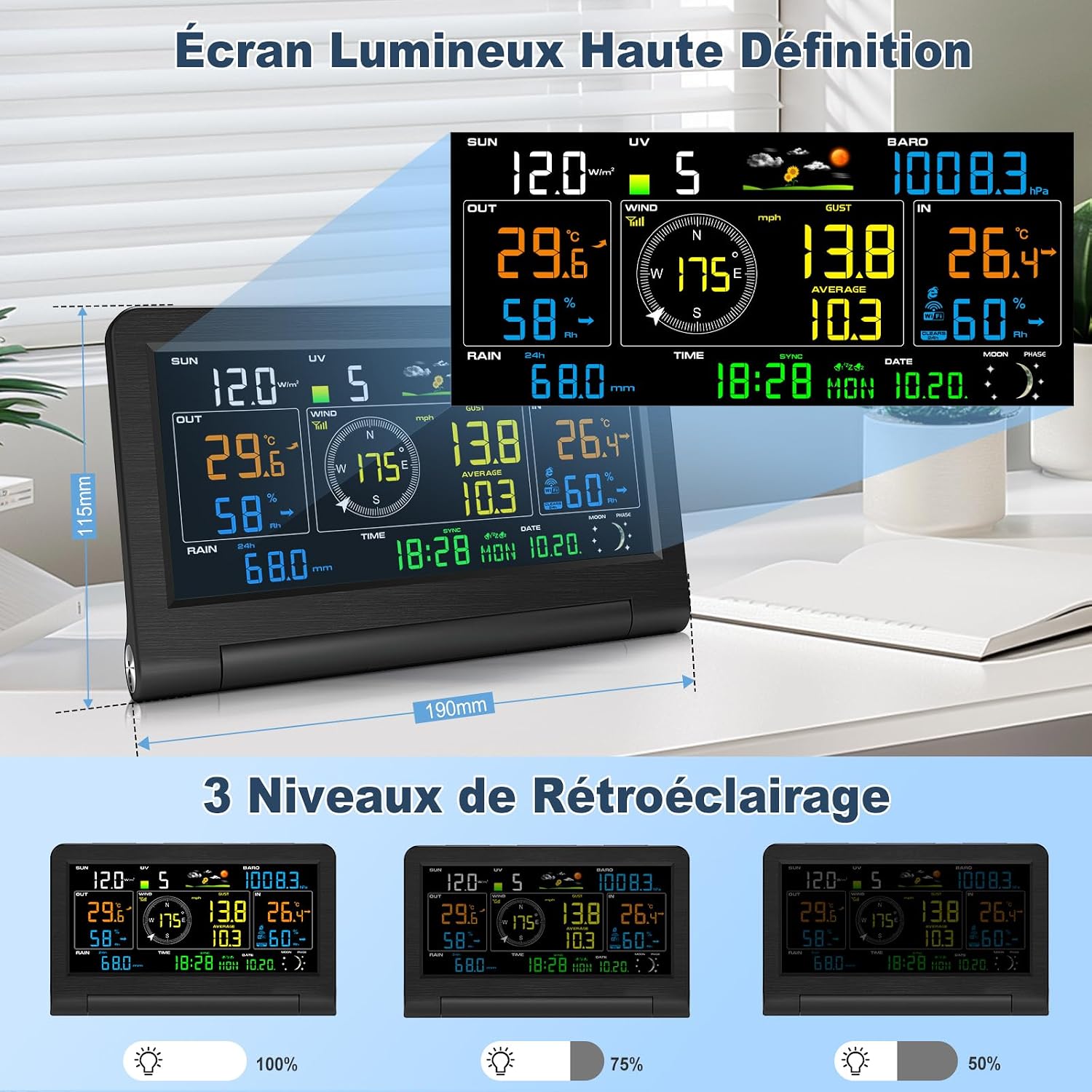 Thumbnail 6 de Urageuxy Station Météo Connectée 14-en-1