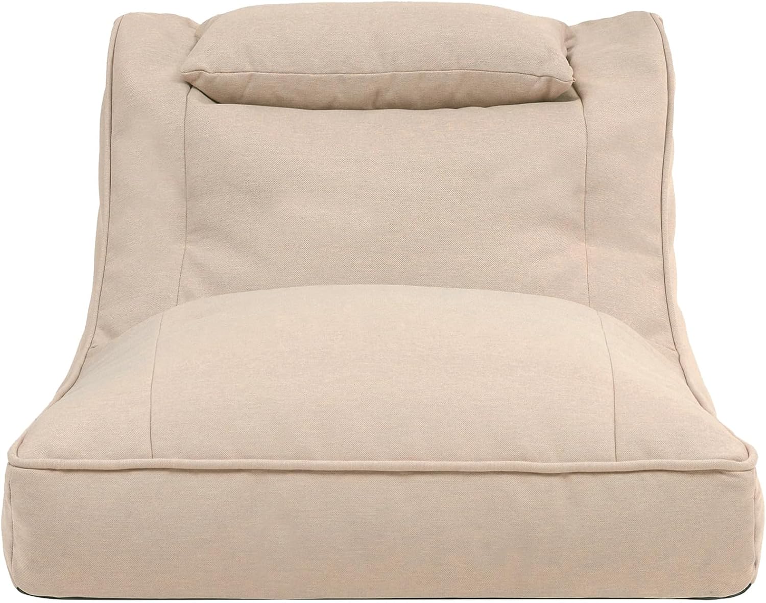 Detalle de Icon Nova Sitzsack Sessel für Erwachsene, Beige – reclinable Lounge-Sitz für Drinnen & Draußen