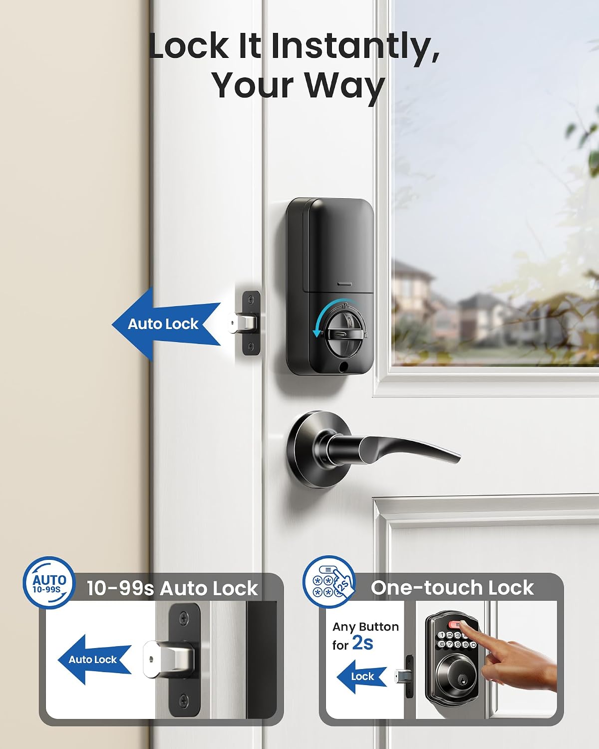 Detalle 1 de Veise Keypad Door Lock with 21 Codes