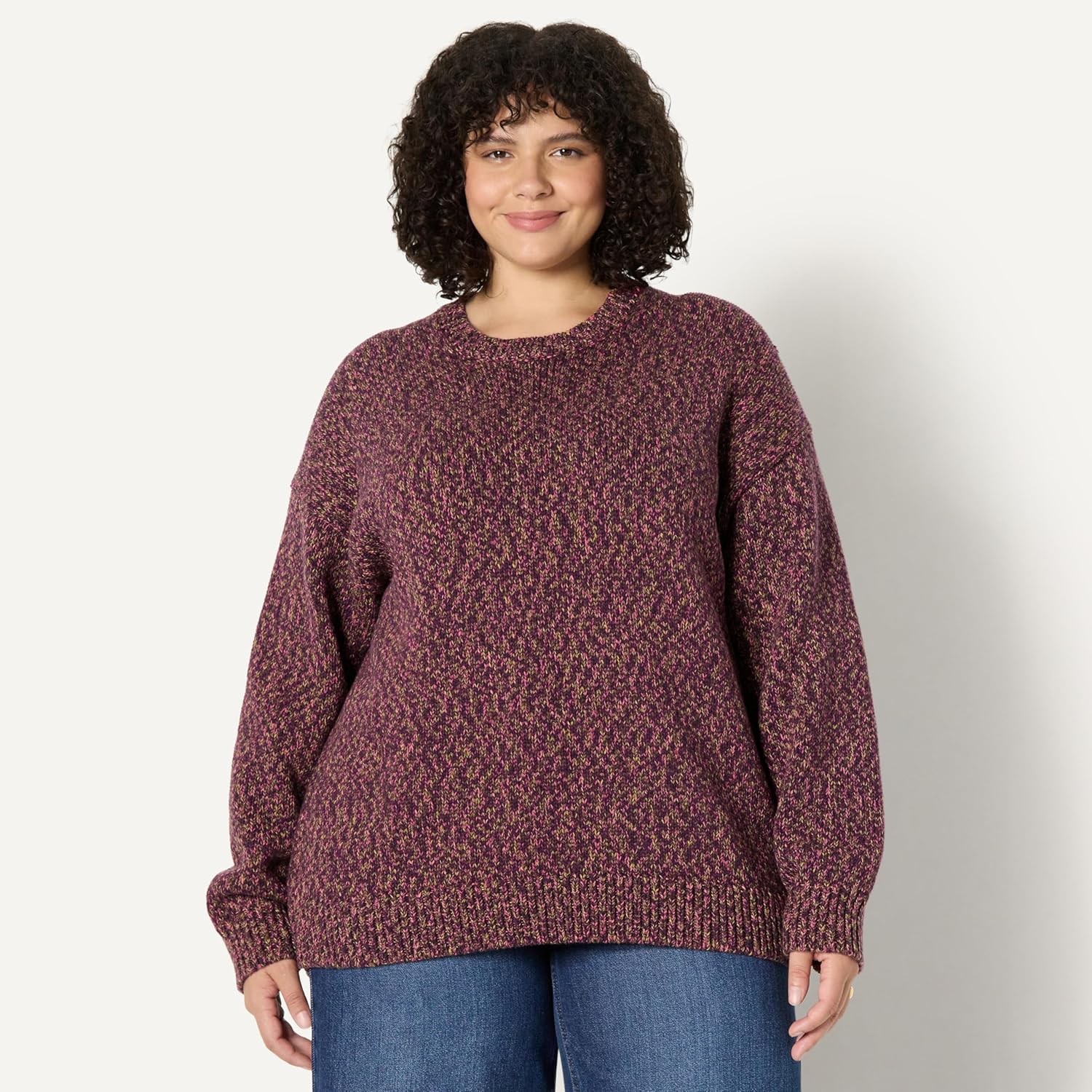 Thumbnail 2 de Amazon Essentials Women’s Oversized-Fit Multi-Colour Heavyweight Crewneck Jumper