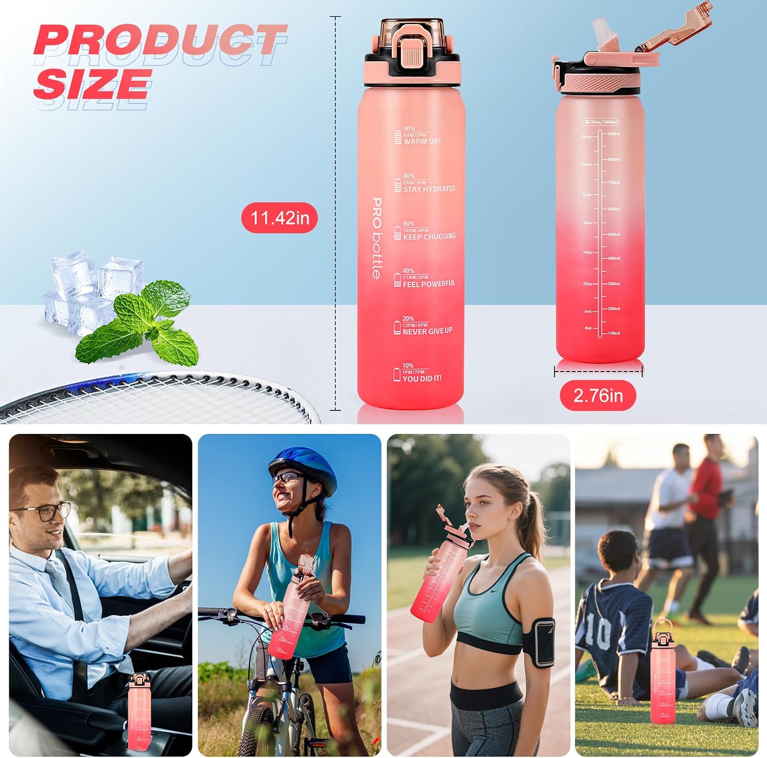 Thumbnail 4 de SEASEVEN Sports 1L water bottle