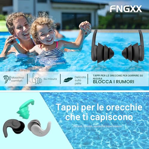 Thumbnail 7 de Tappi per le orecchie per nuoto FNGXX – 3 paia in silicone riutilizzabili, antiscivolo