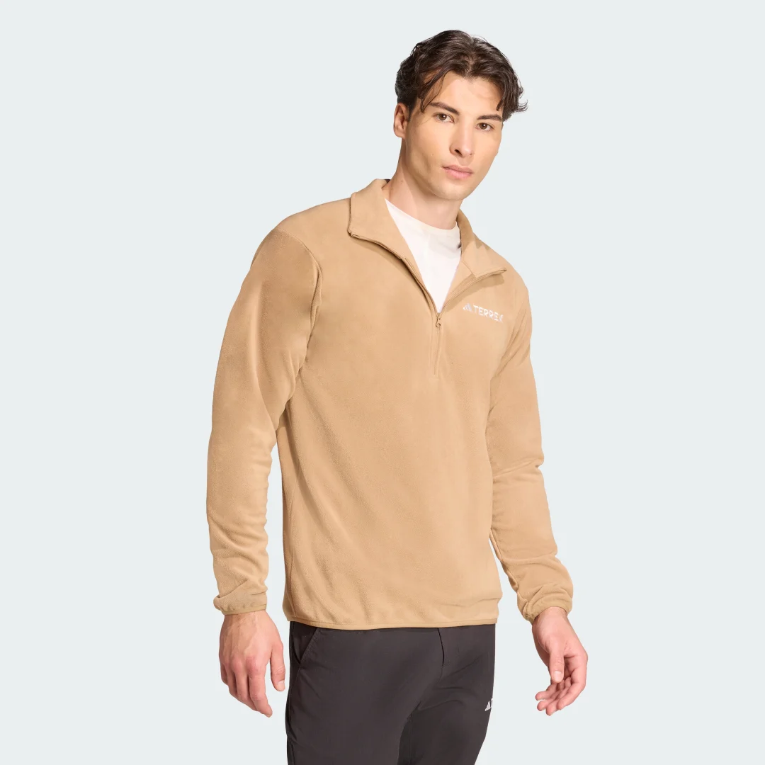 Detalle de Sudadera de felpa con cremallera hasta el pecho Multi Essentials de Adidas