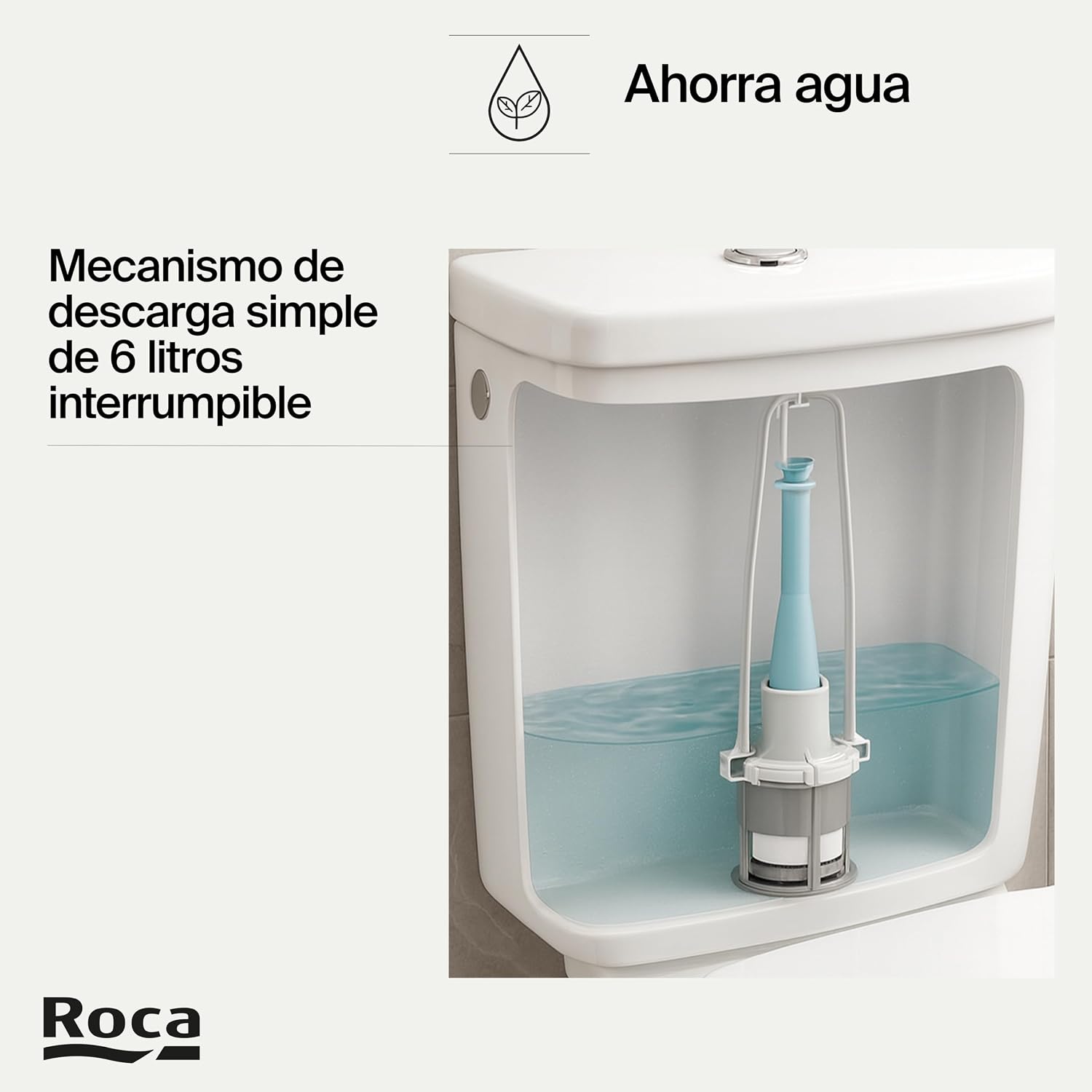Thumbnail 4 de Roca A822502200 mecanismo 6 L para cisterna 🚽