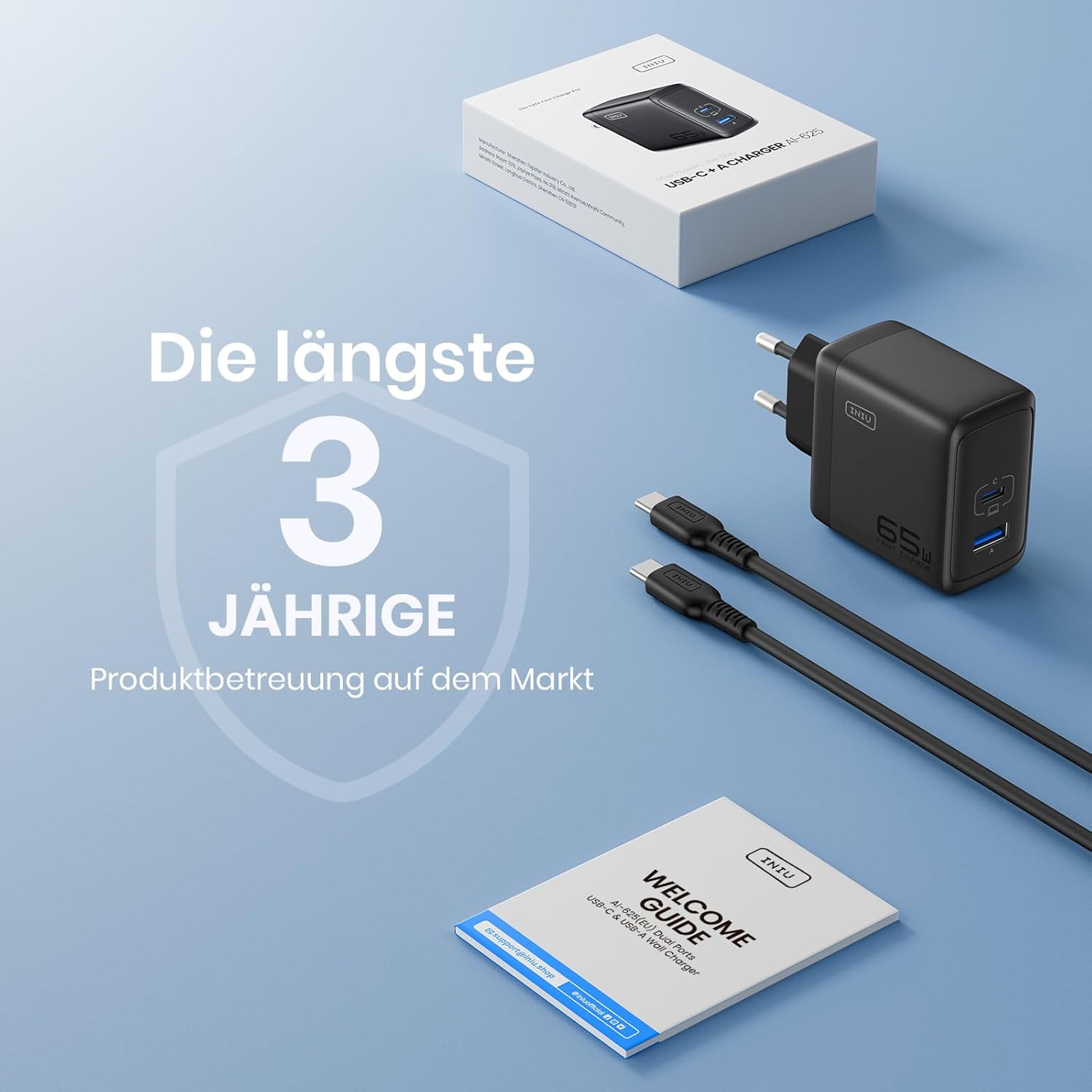 Thumbnail 6 de INIU 65W Chargeur USB C GaN II — 2 ports (USB‑C + USB‑A), rapide et compact