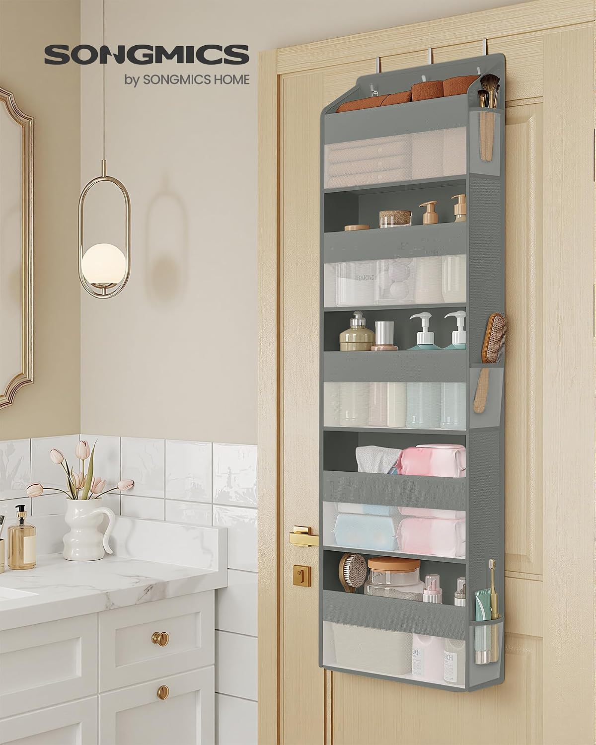 Thumbnail 1 de SONGMICS Tina Collection RDH011GD01 Over-the-Door Organisers, Set of 2, 5-Tier