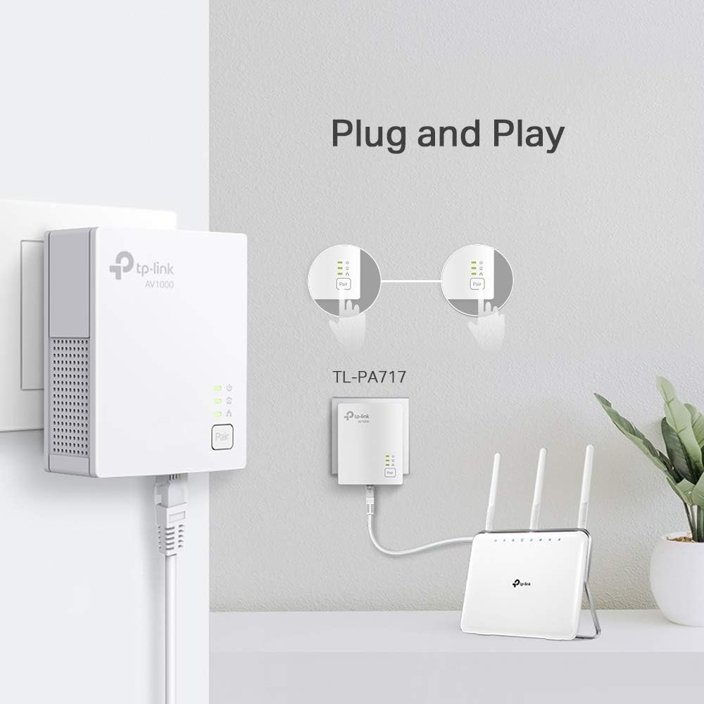 Detalle 2 de TP-Link TL-PA717KIT 1000 Mbps Powerline Kit