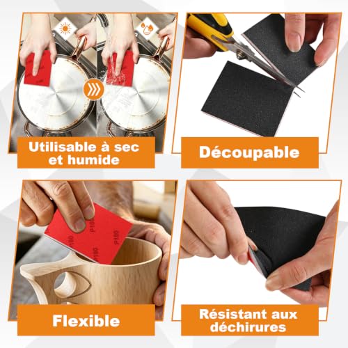 Thumbnail 6 de ZXOEJF 27 Pièces Éponge de Ponçage (Grains 120–3000) – Kit sec et humide