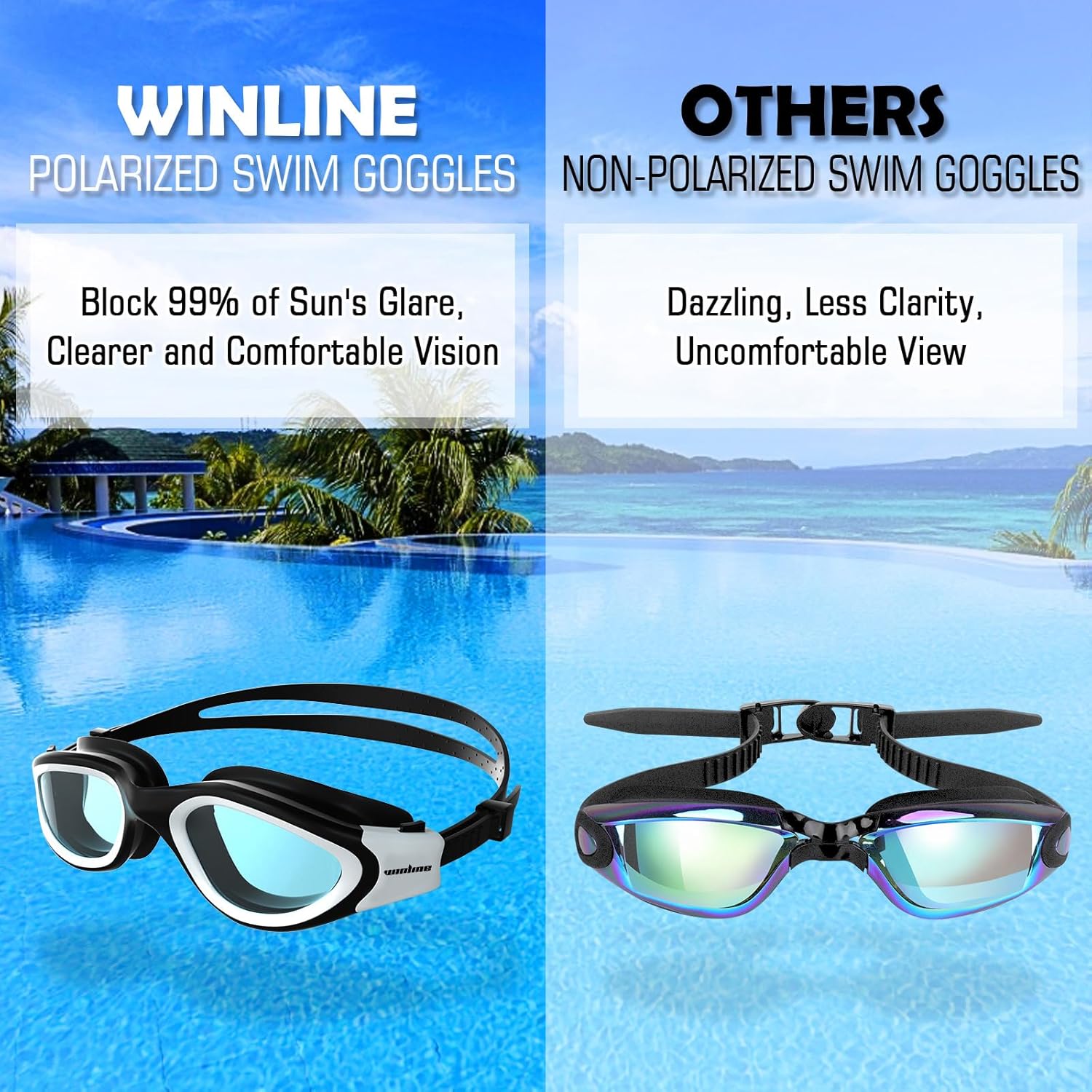 Thumbnail 2 de Schwimmbrille für Erwachsene Jugendliche mit UV 180°