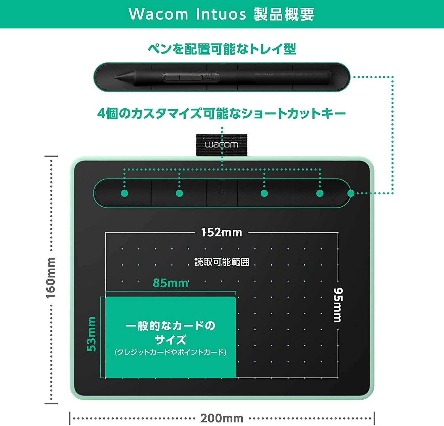 Detalle de Wacom Intuos Small ワイヤレス ペンタブレット TCTL4100WL/K0、筆圧4096レベル・CLIP STUDIO特典付き