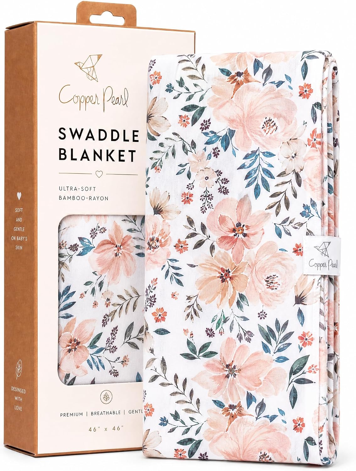 Detalle de Copper Pearl knit baby swaddle blanket, Large