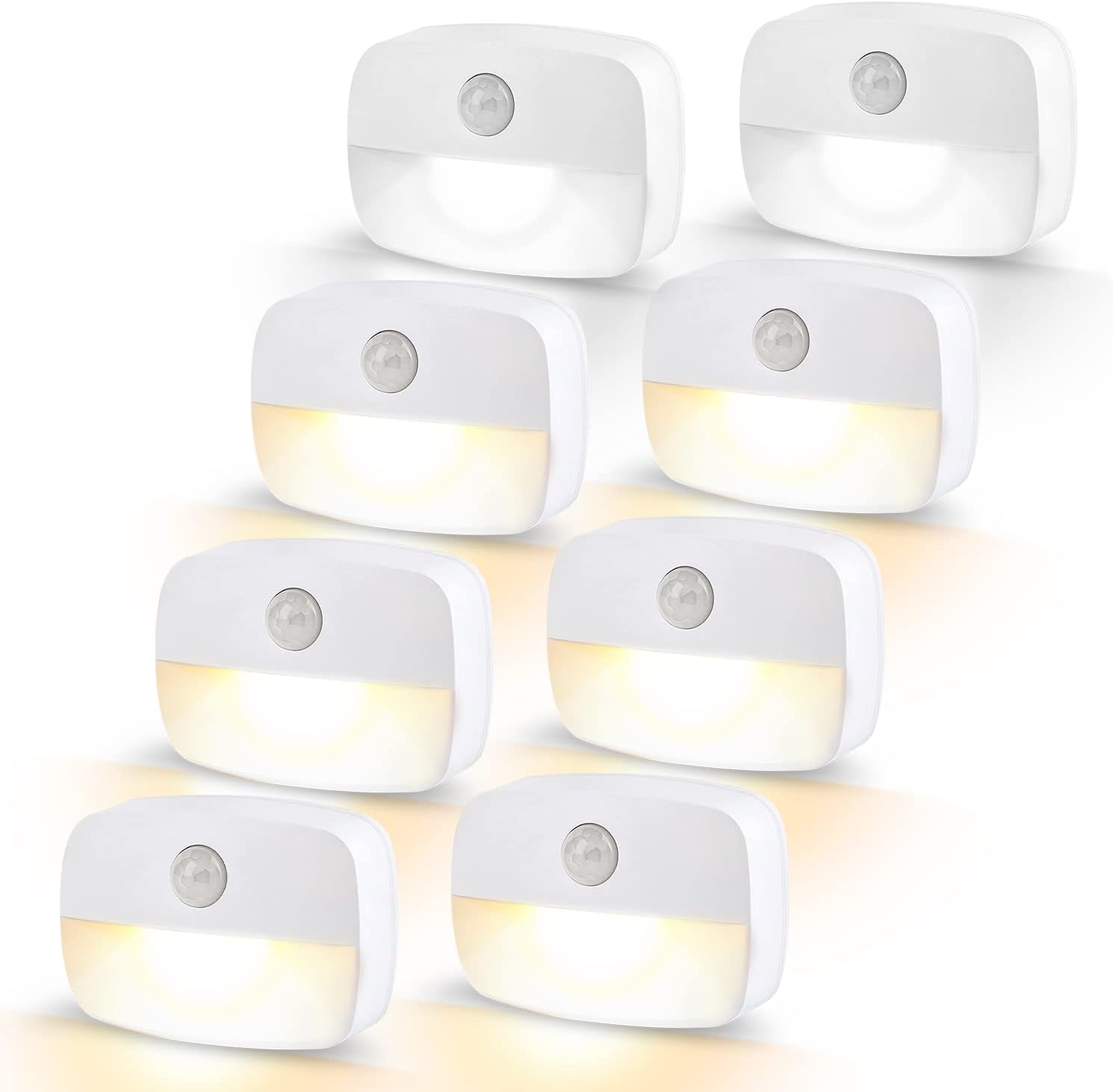 Detalle de Stick On Night Light 8 Pack motion sensor lights for hallways