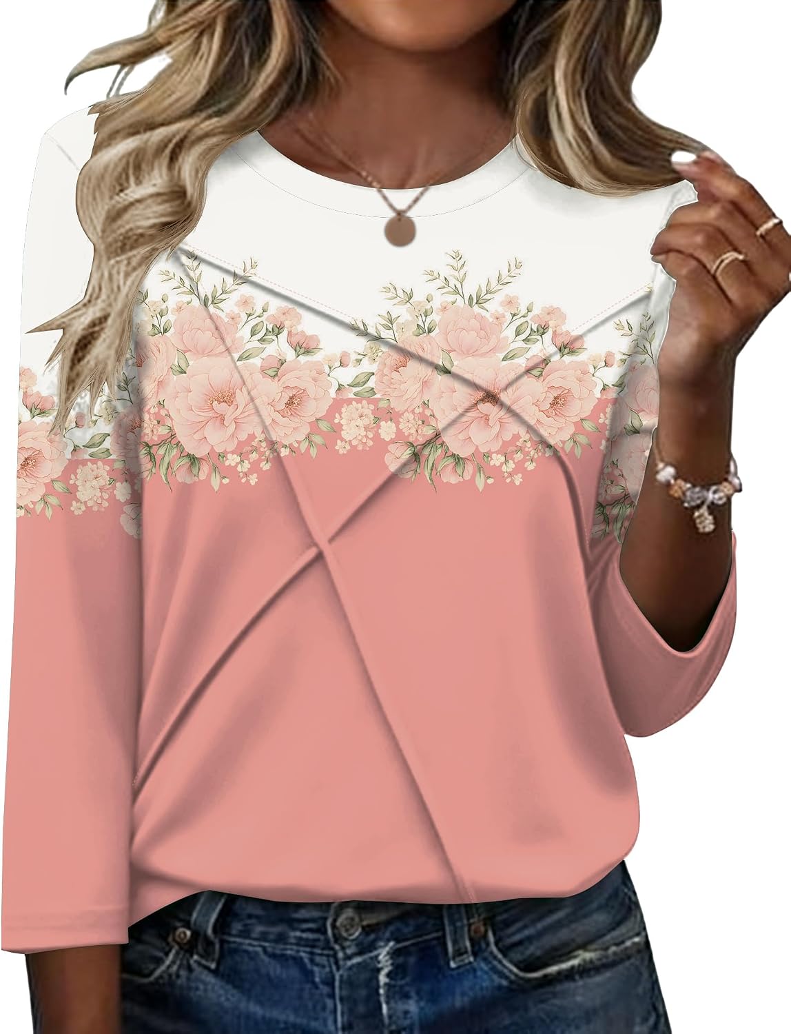 Detalle de Kistore 3/4 sleeve pleated top