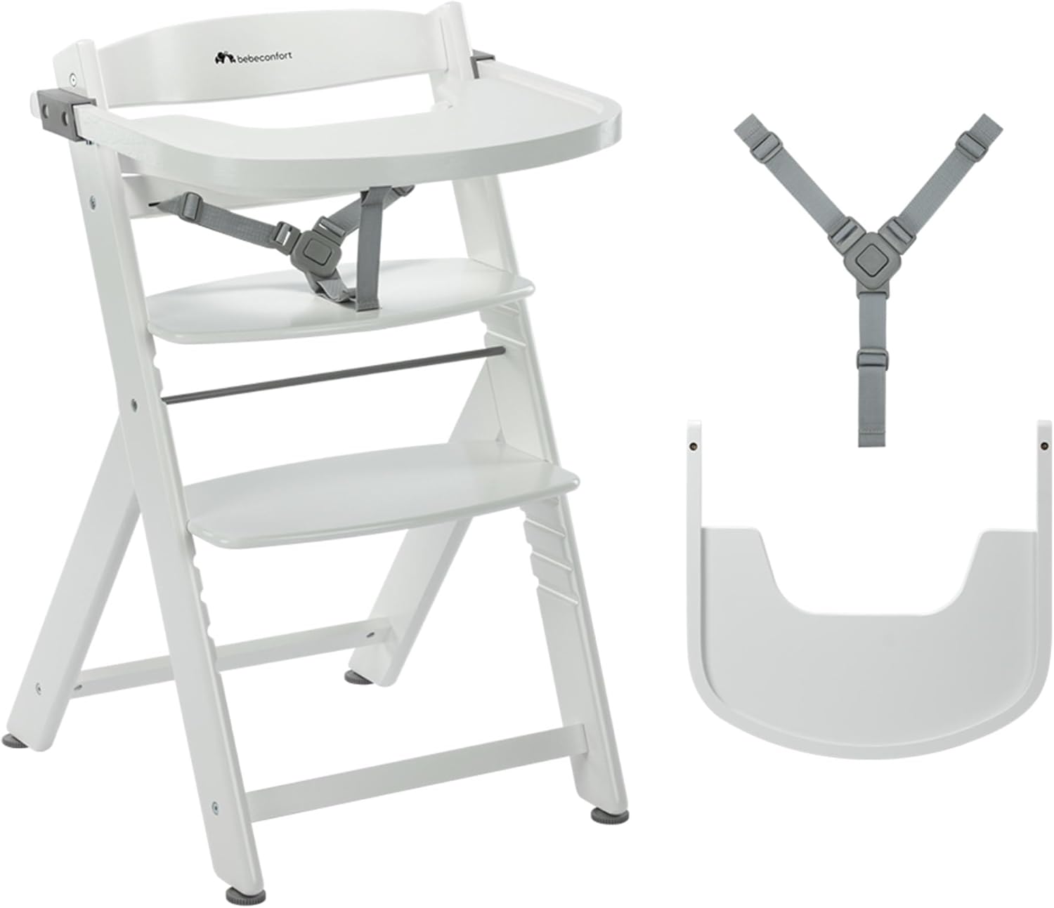 Detalle de Bebeconfort Timba 2 Seggiolone Pappa Evolutivo in Legno – Ergonomico, Regolabile e Surgidamente Adatto a 6 Mesi fino a 110 kg