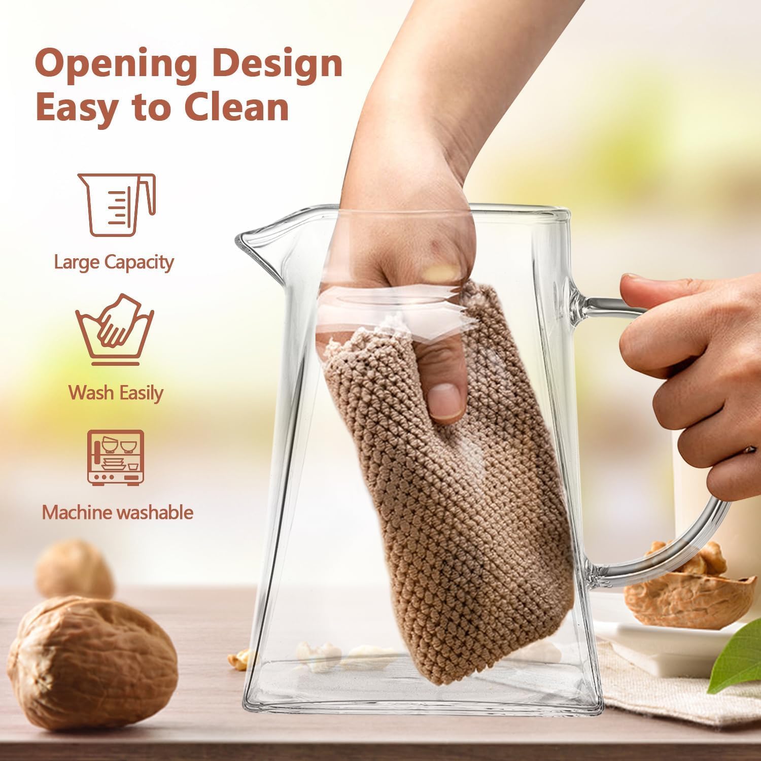 Detalle de PluieSoleil Square glass teapot 750 ml
