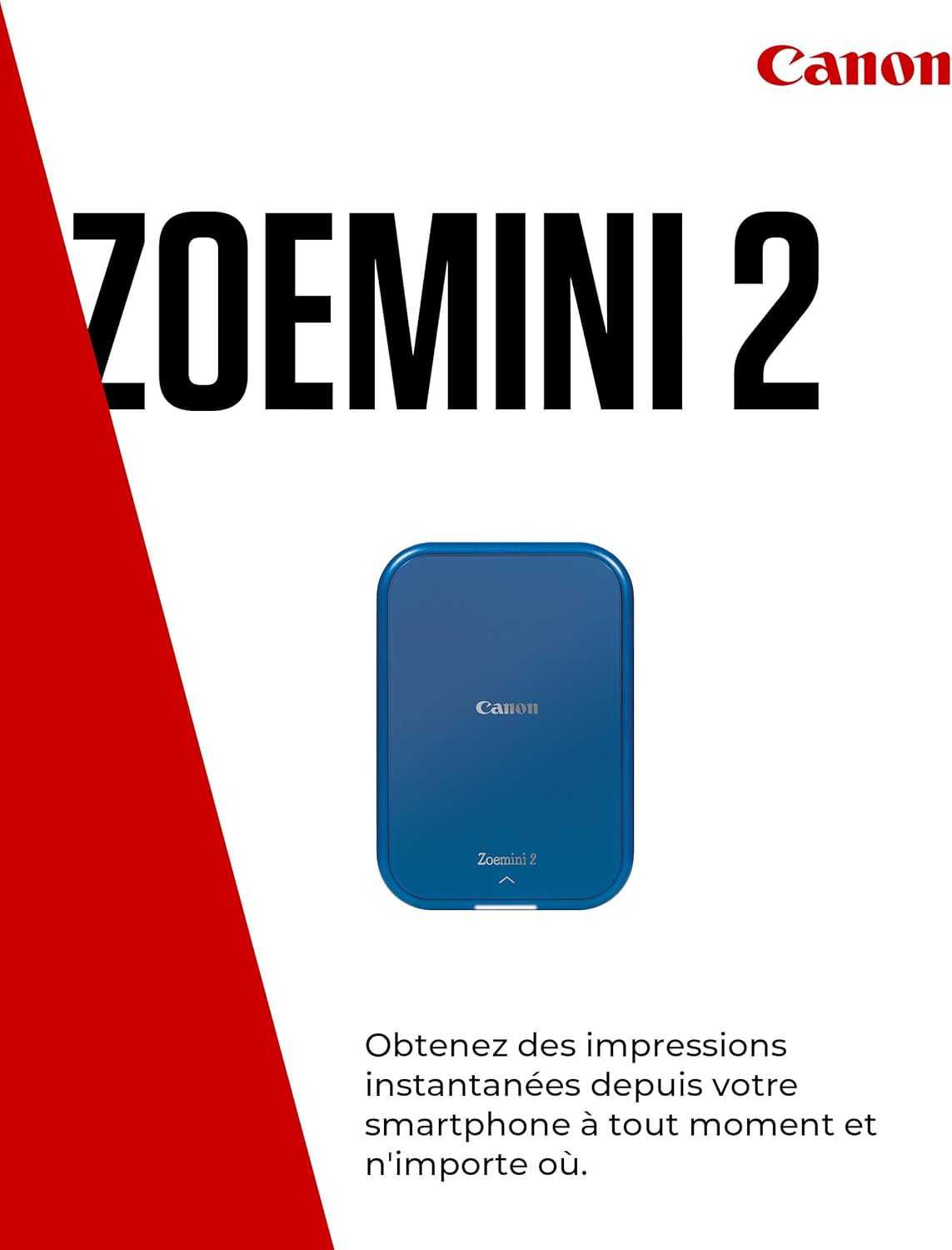 Detalle de Canon Zoemini 2 Kit Imprimante Photo Portable Bluetooth USB-C – Kit ZP-2030 + ZINK Circulaires 3,3 cm