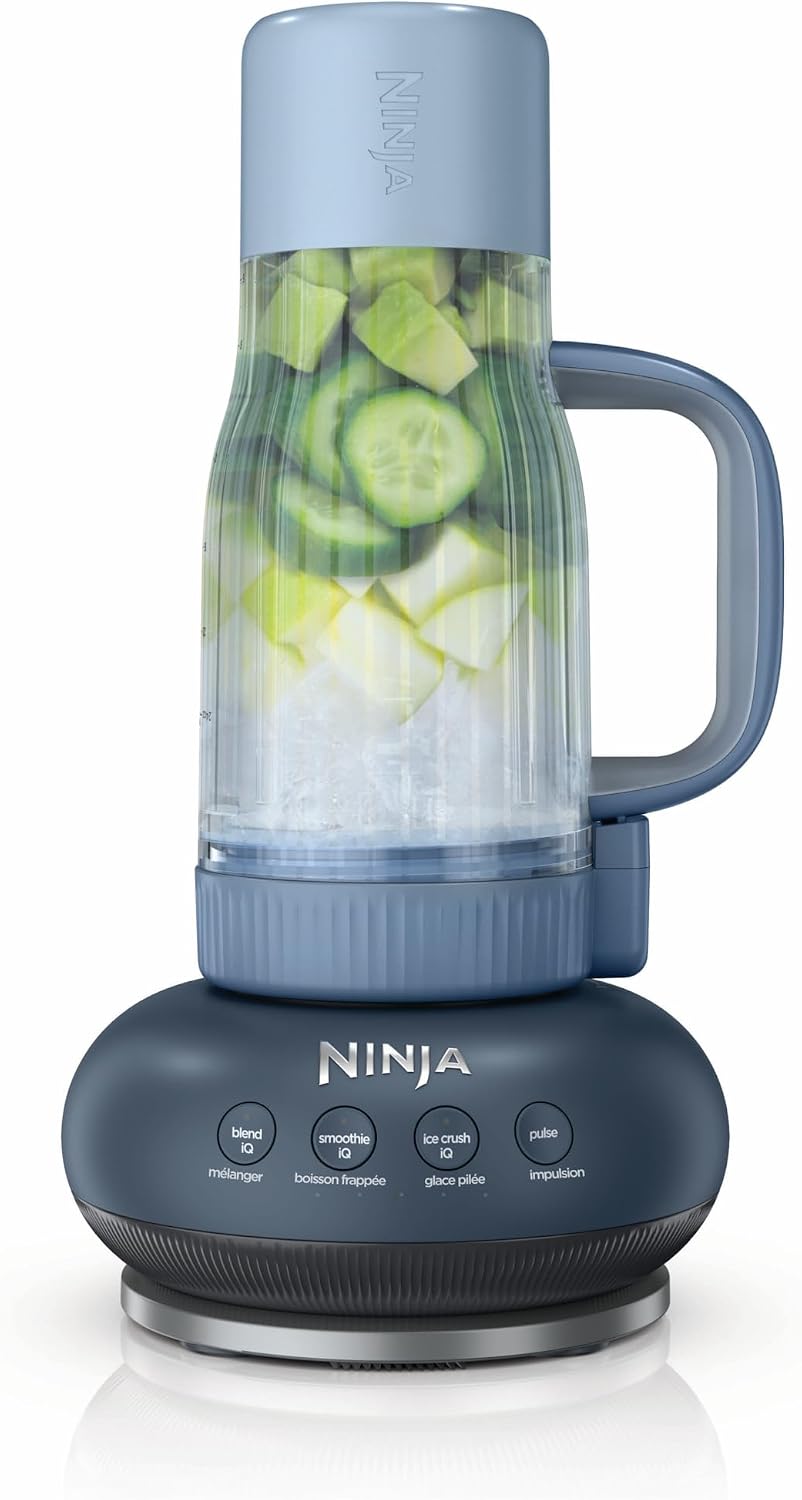 Detalle de Ninja DB351CCY BlendBOSS Personal Blender, 1200-Peak-Watt Ice Crushing, Cyberspace