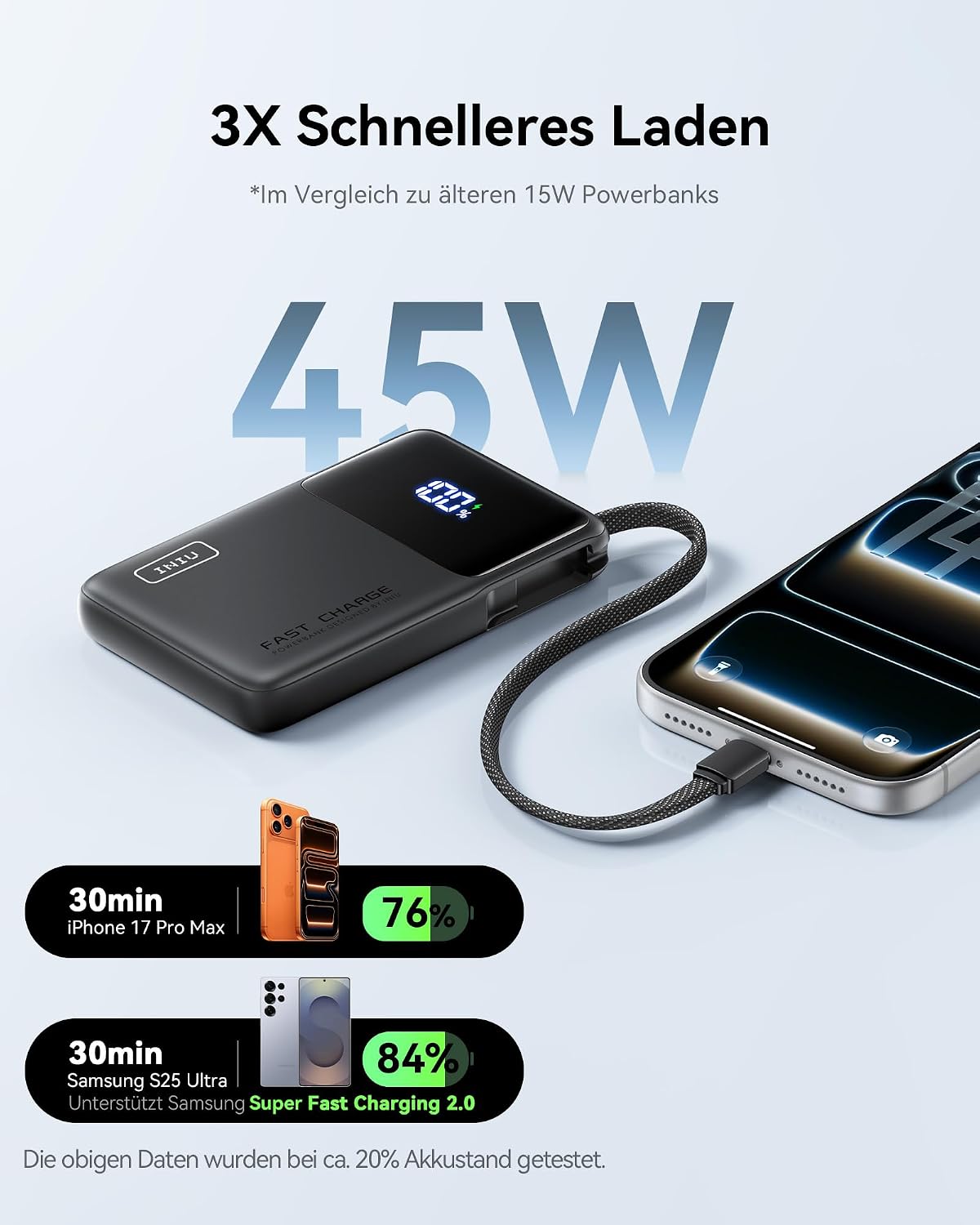 Thumbnail 2 de INIU 45W Power Bank Ultra-dünn 10000mAh