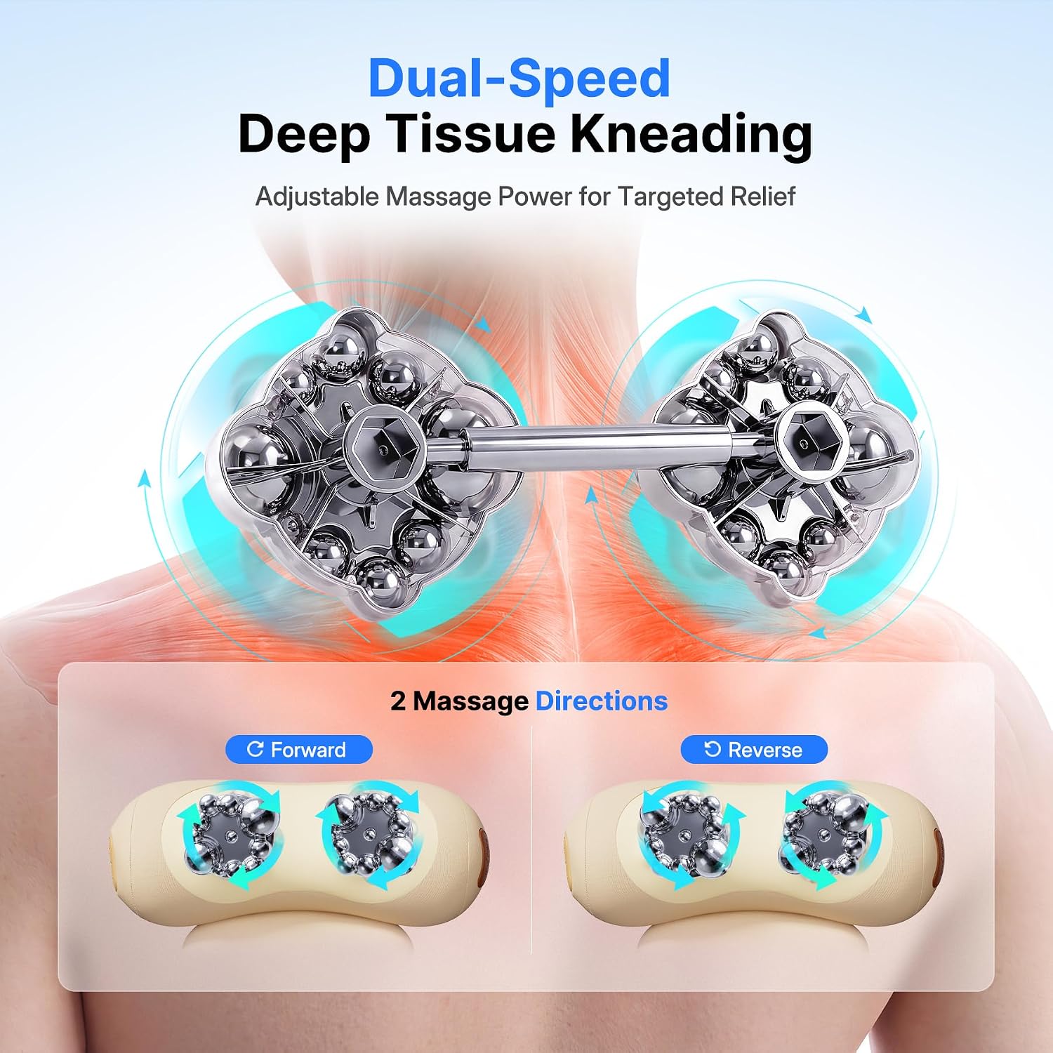 Detalle de Shiatsu Neck Massager Pillow, Oatmeal