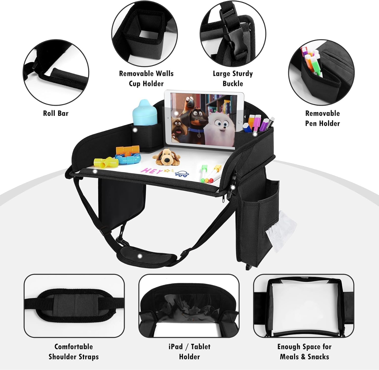 Thumbnail 6 de WENRENER Kids Travel Tray for Car Seats
