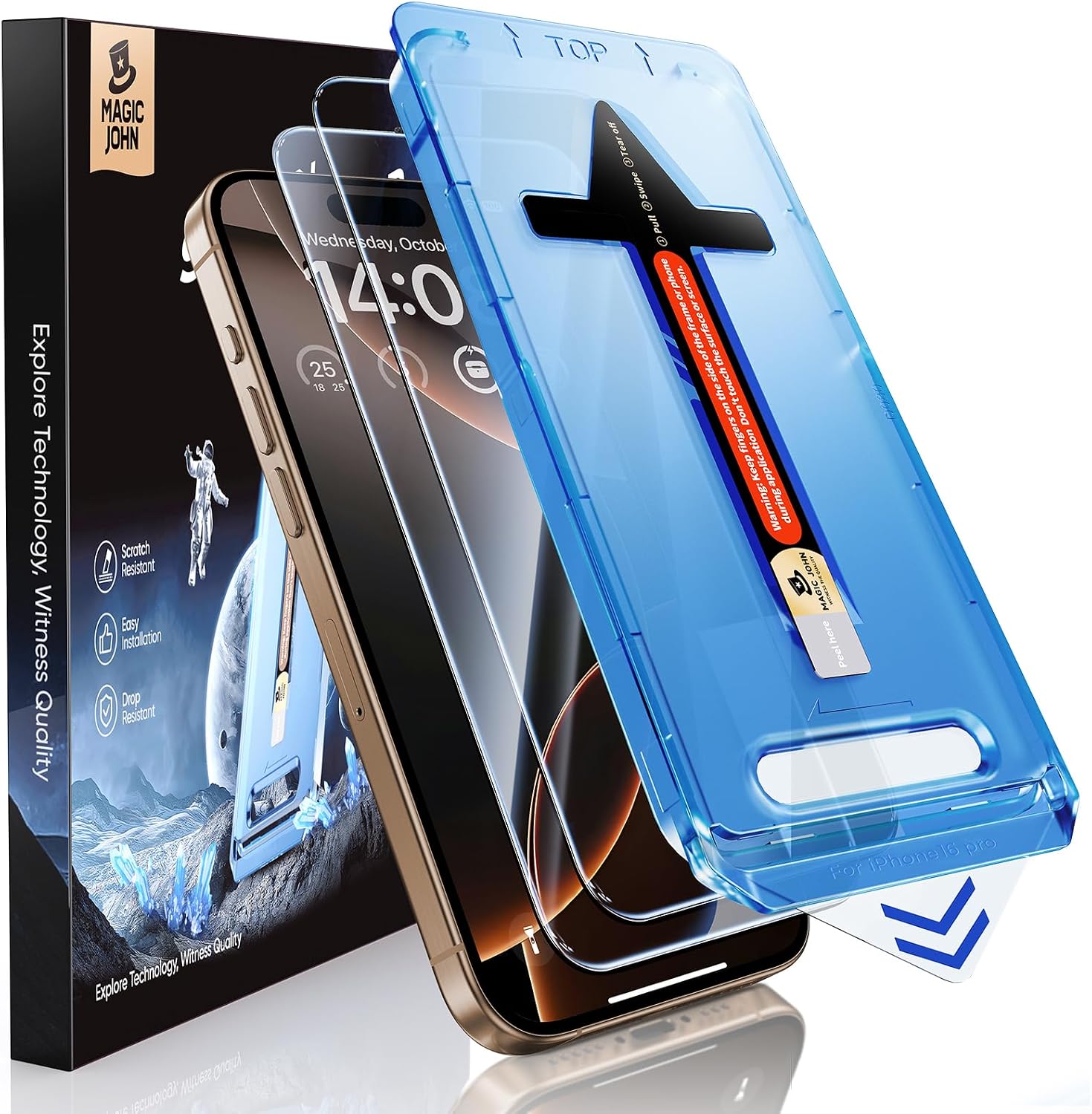 Detalle de MAGIC JOHN iPhone 16 Pro 6.3in screen protector