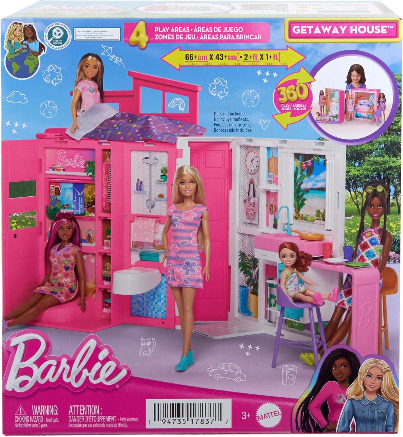 Thumbnail 5 de Barbie Getaway House HRJ76 dollhouse playset