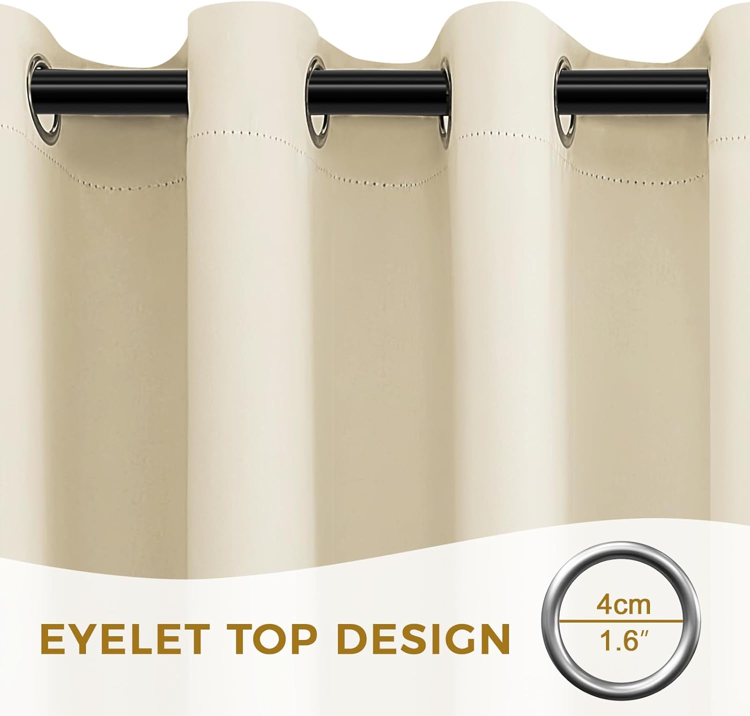 Thumbnail 1 de MRTREES Verdunkelungsvorhänge Beige 140x230
