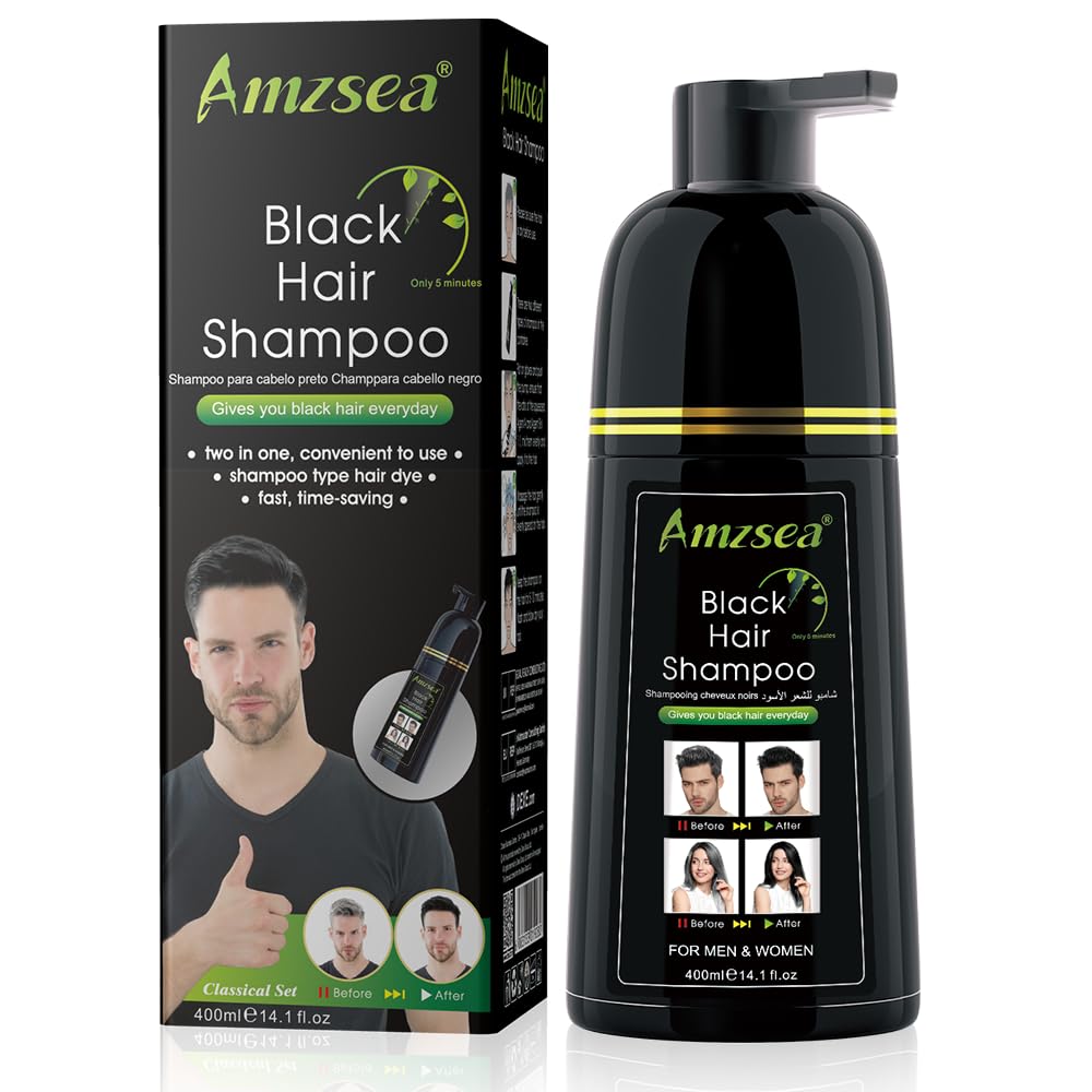 Detalle de Instant Black Hair Shampoo Haarfärbeshampoo 30 Tage