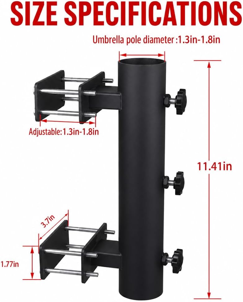 Thumbnail 1 de Patio Umbrella Clamp for 1.3–1.8-Inch Poles