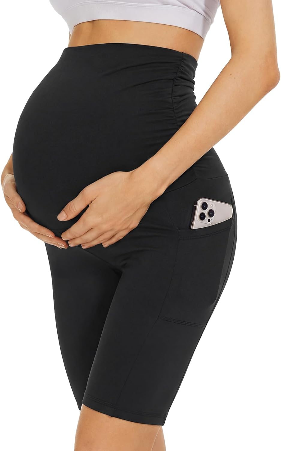 Thumbnail 3 de AMIYOYO Umstandsleggings kurz in High-Waist-Form für den Sommer – blickdicht, elastisch & atmungsaktiv