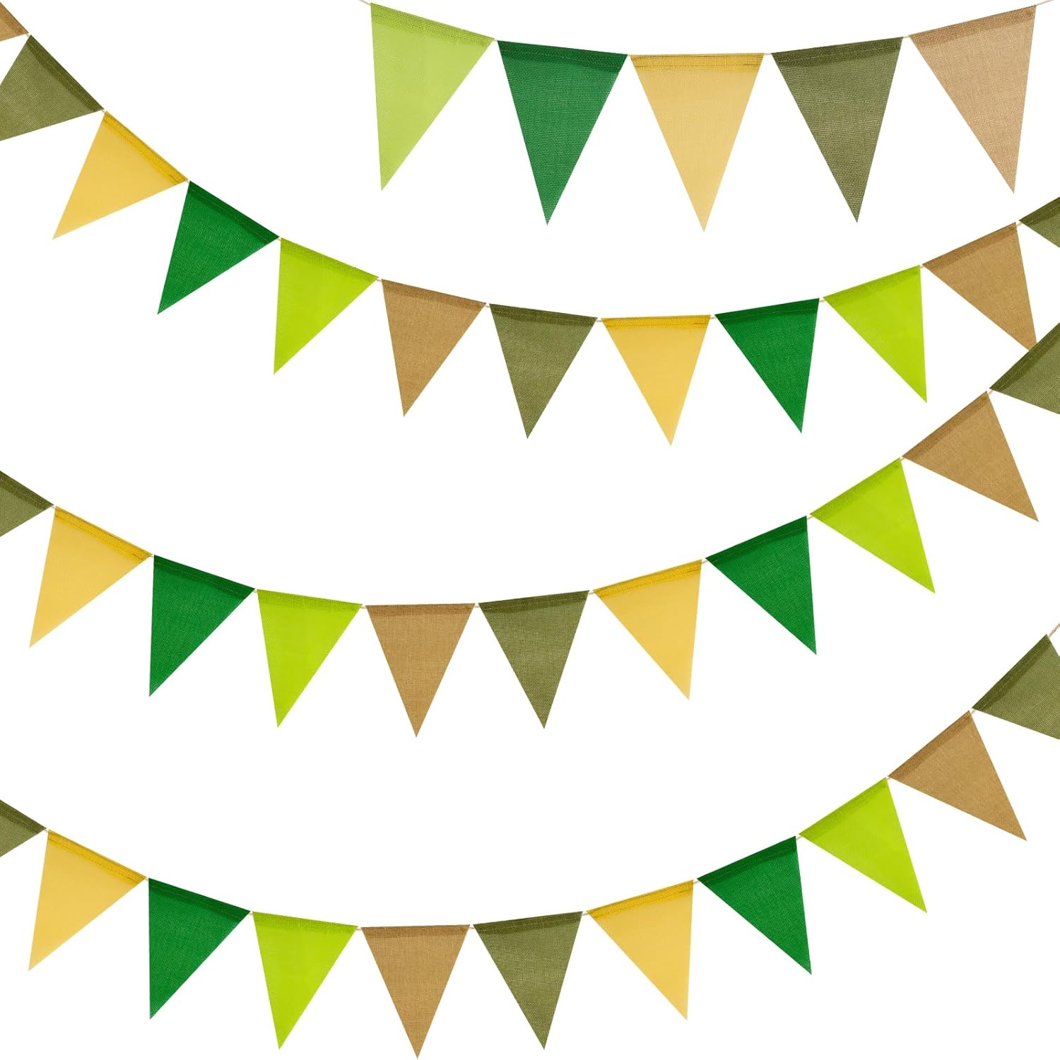 G2PLUS 12M Sage Green Burlap Bunting