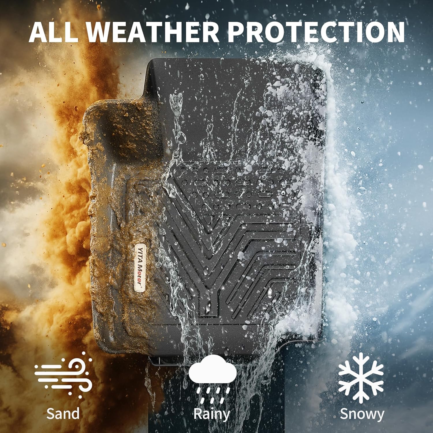 Thumbnail 6 de YITAMOTOR Black Floor Mats for 2019-2026 Chevrolet Silverado/GMC Sierra Crew Cab (Underseat Storage Box)