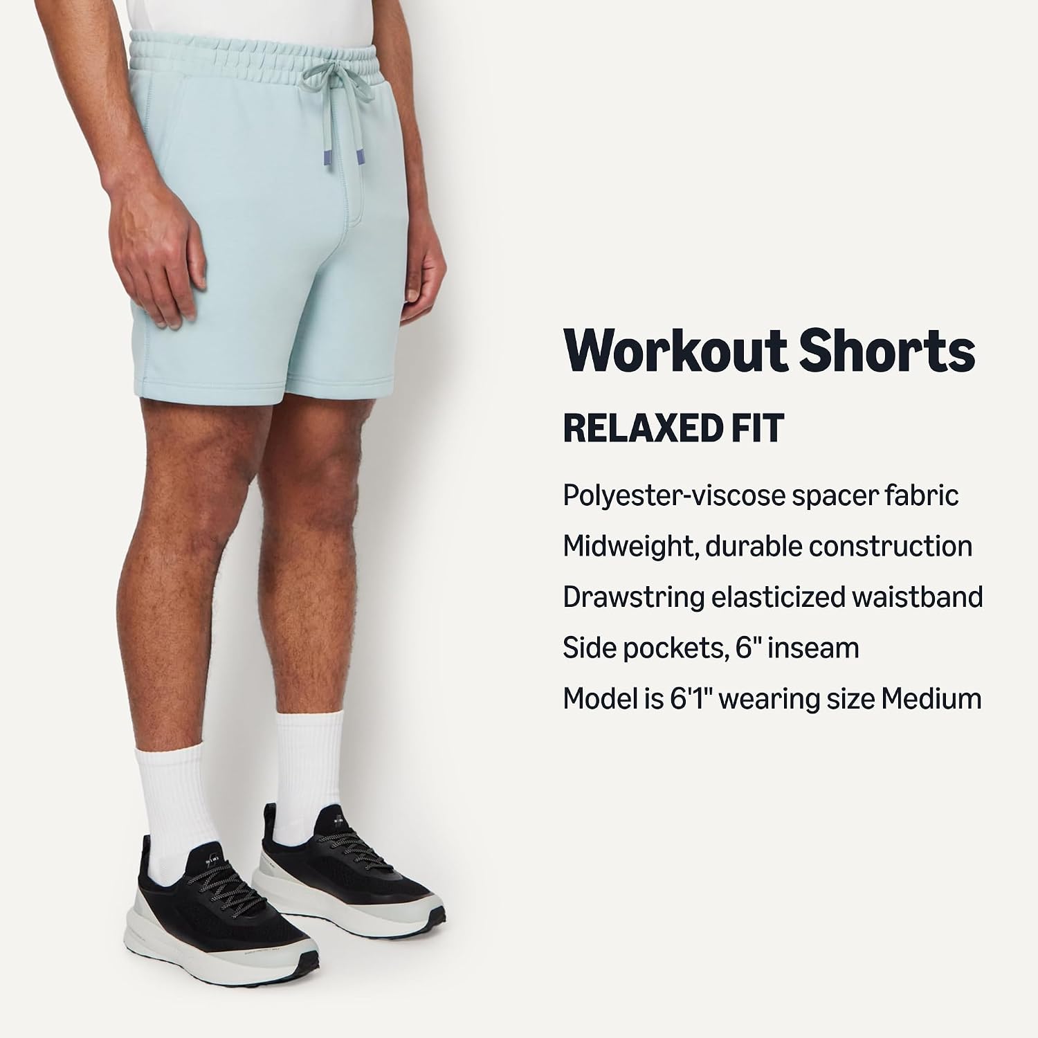 Detalle de Amazon Essentials Men’s Athletic Regular Fit 7" Lounge & Workout Gym Shorts