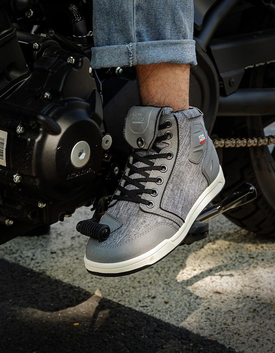 Thumbnail 1 de KEMIMOTO Motorcycle Shoes with Thick Heel Protective Gear: Casual, Anti-Slip Riding Boots for Men