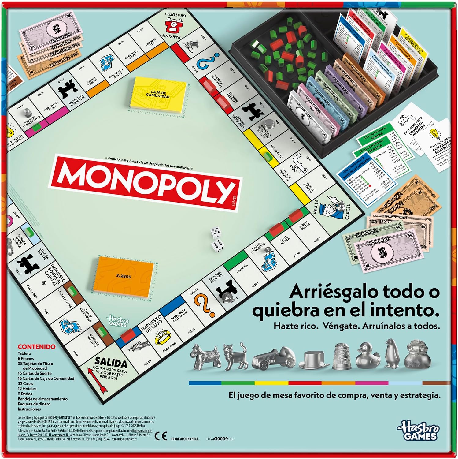 Thumbnail 5 de Hasbro Monopoly Clásico juego de 2 a 6 jugadores 🎲