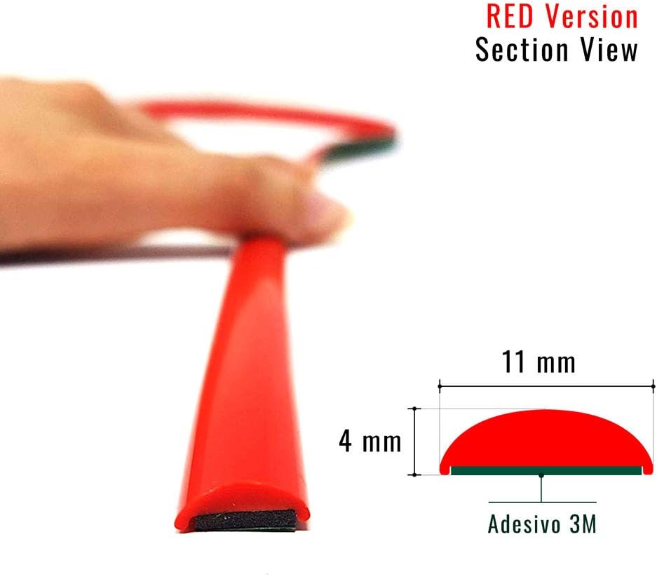 Detalle 2 de Profilo Rosso Adesivo per DAM Paraurti Full Anteriore + Posteriore Alfa Mito