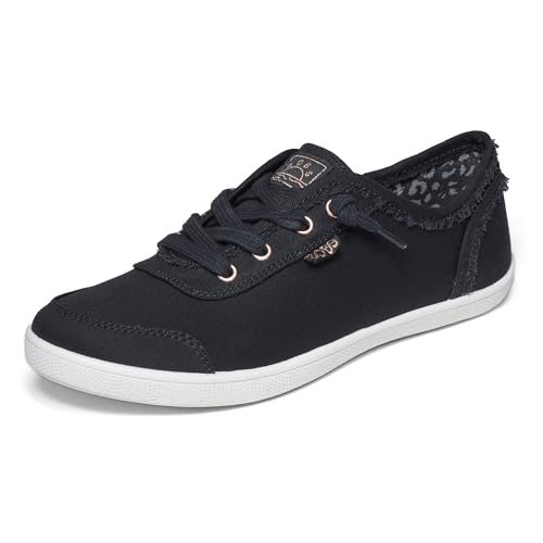 Detalle de Skechers Women's Bobs B Cute Trainer, Black/White, UK 6