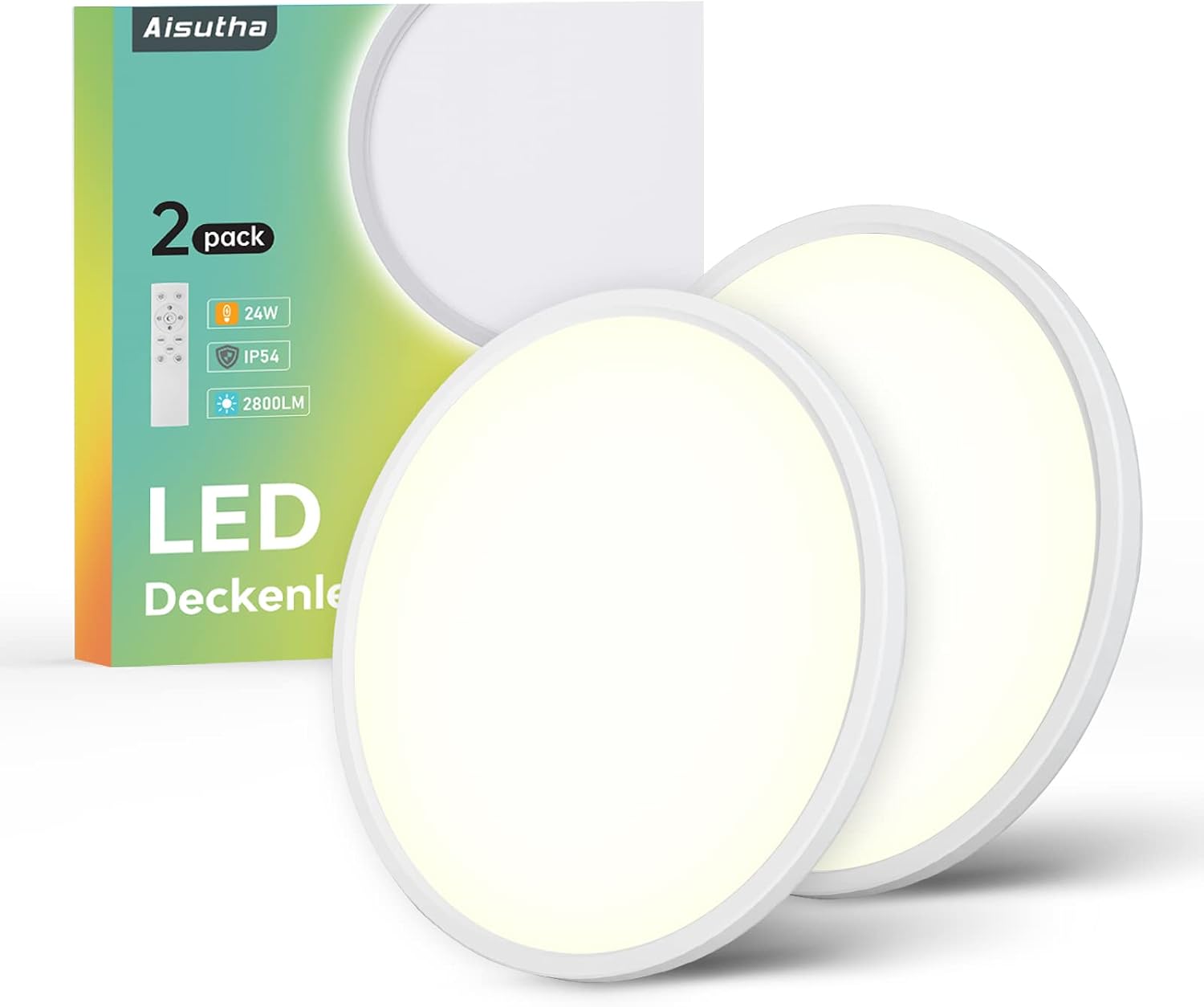 Detalle de Aisutha Deckenleuchte 24 W mit Fernbedienung