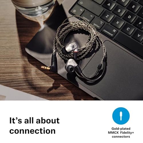 Detalle de Sennheiser IE 200: auriculares intraurales de alta fidelidad con doble afinación y diseño ergonómico