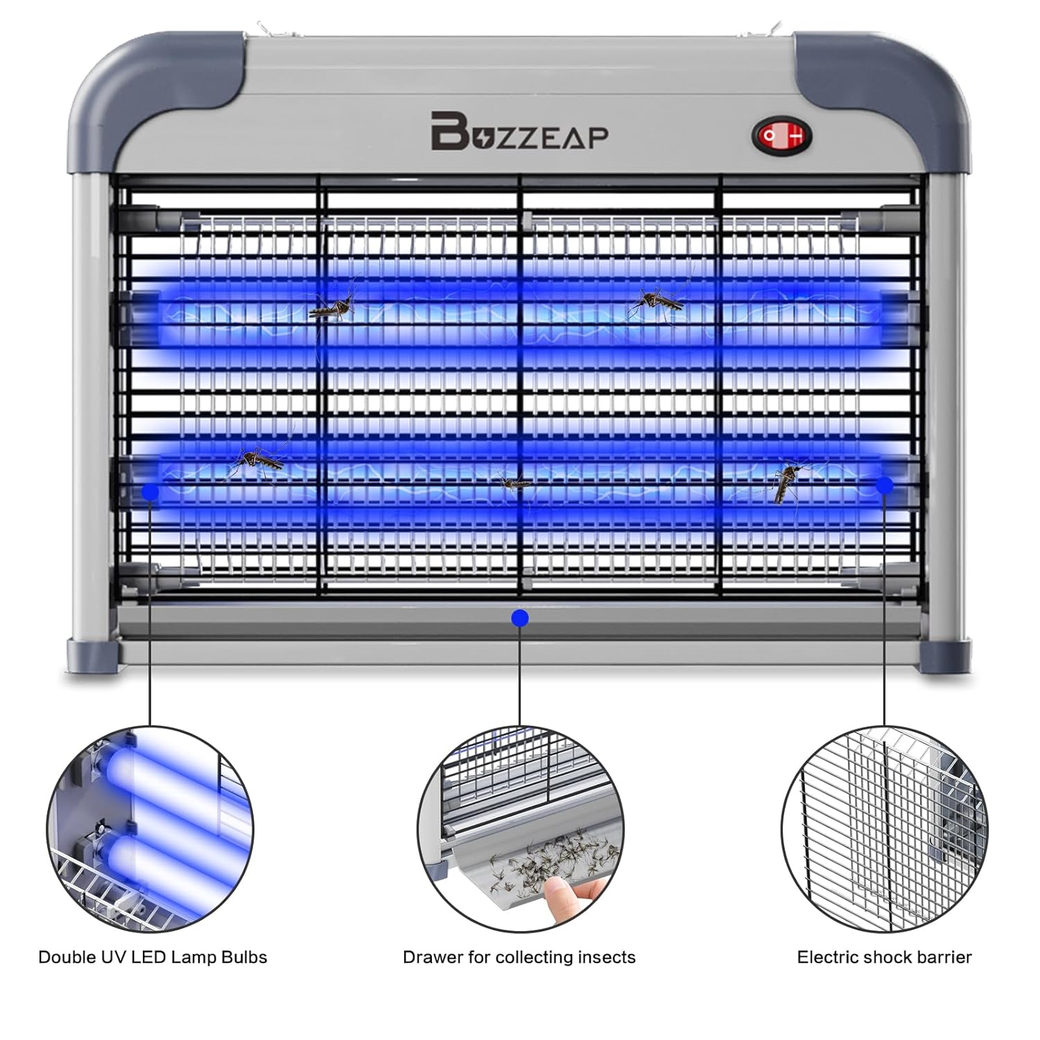 Thumbnail 3 de Buzzeap 2800V mosquito killer lamp with 2 bulbs 🦟