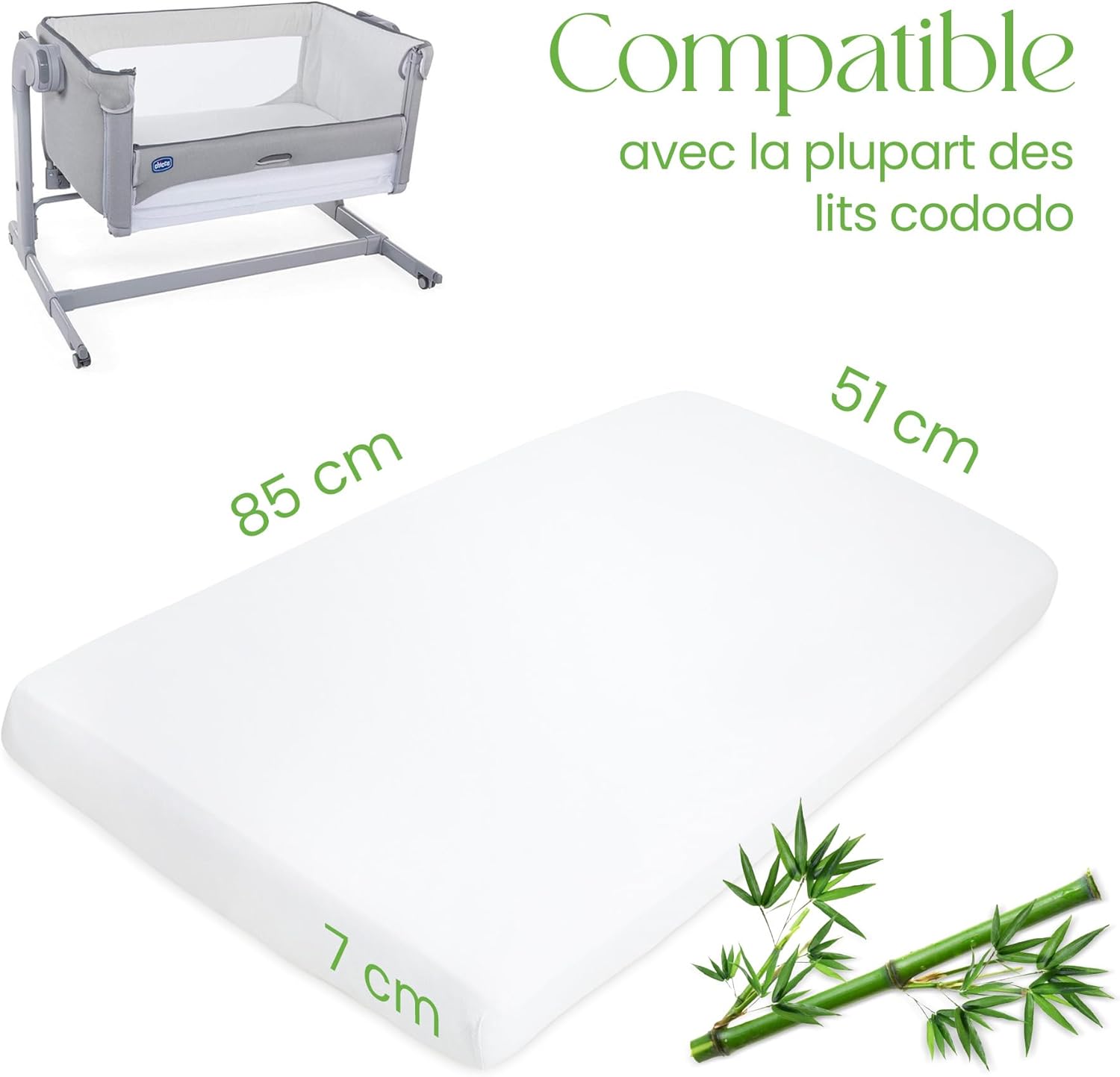 Thumbnail 6 de Protège Matelas Imperméable 51x85 en Bambou – Alèse Bébé Respirante de Comfier Sleep