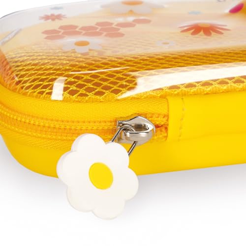 Detalle de Legami Astuccio Wonderwow Bee: 2 scomparti con tasca rete e chiusura a zip, misura 23x11x5 cm