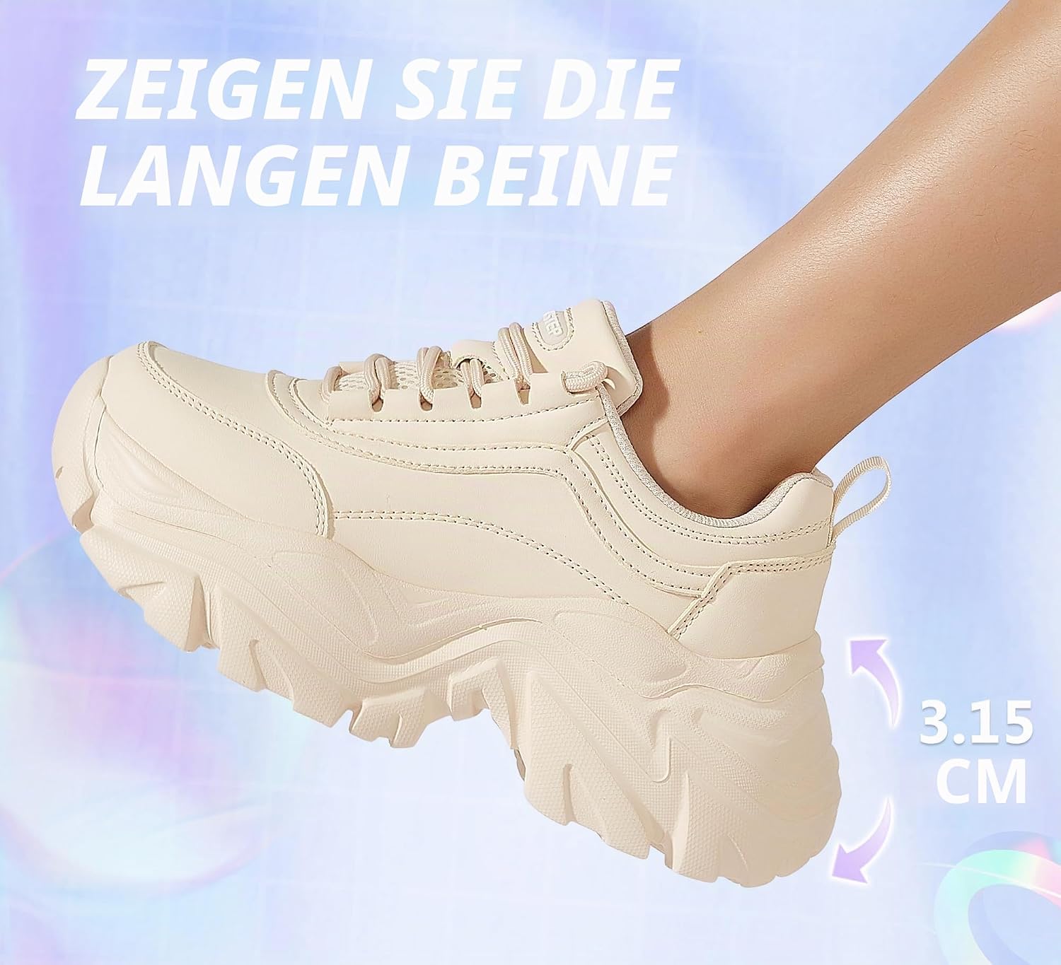 Thumbnail 4 de LUCKY STEP Chunky Turnschuhe für Damen – Plateau-Sneaker mit Memory-Schaum-Einlage