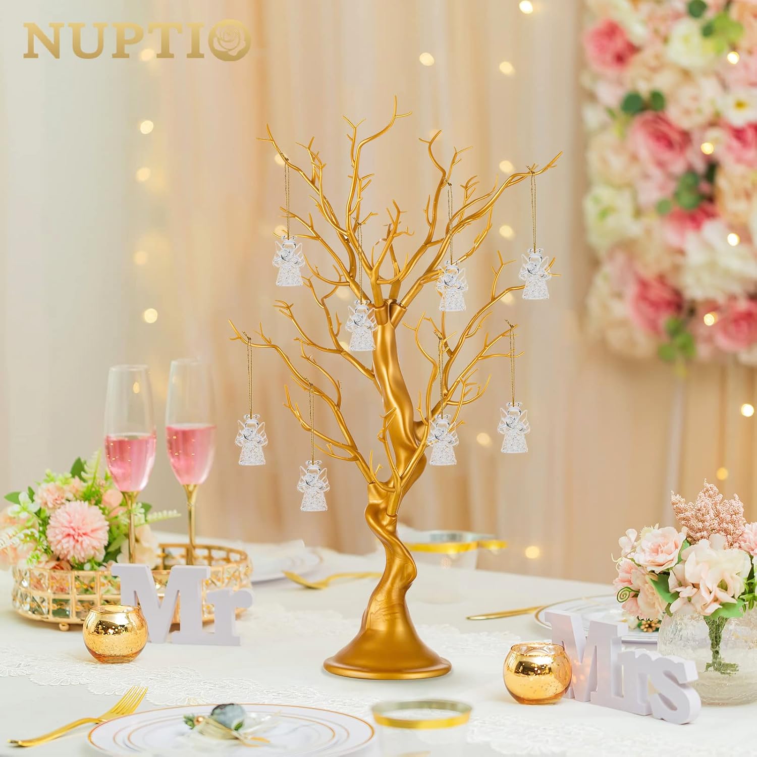 Detalle 2 de NUPTIO Arbre brindille Noël doré 58 cm