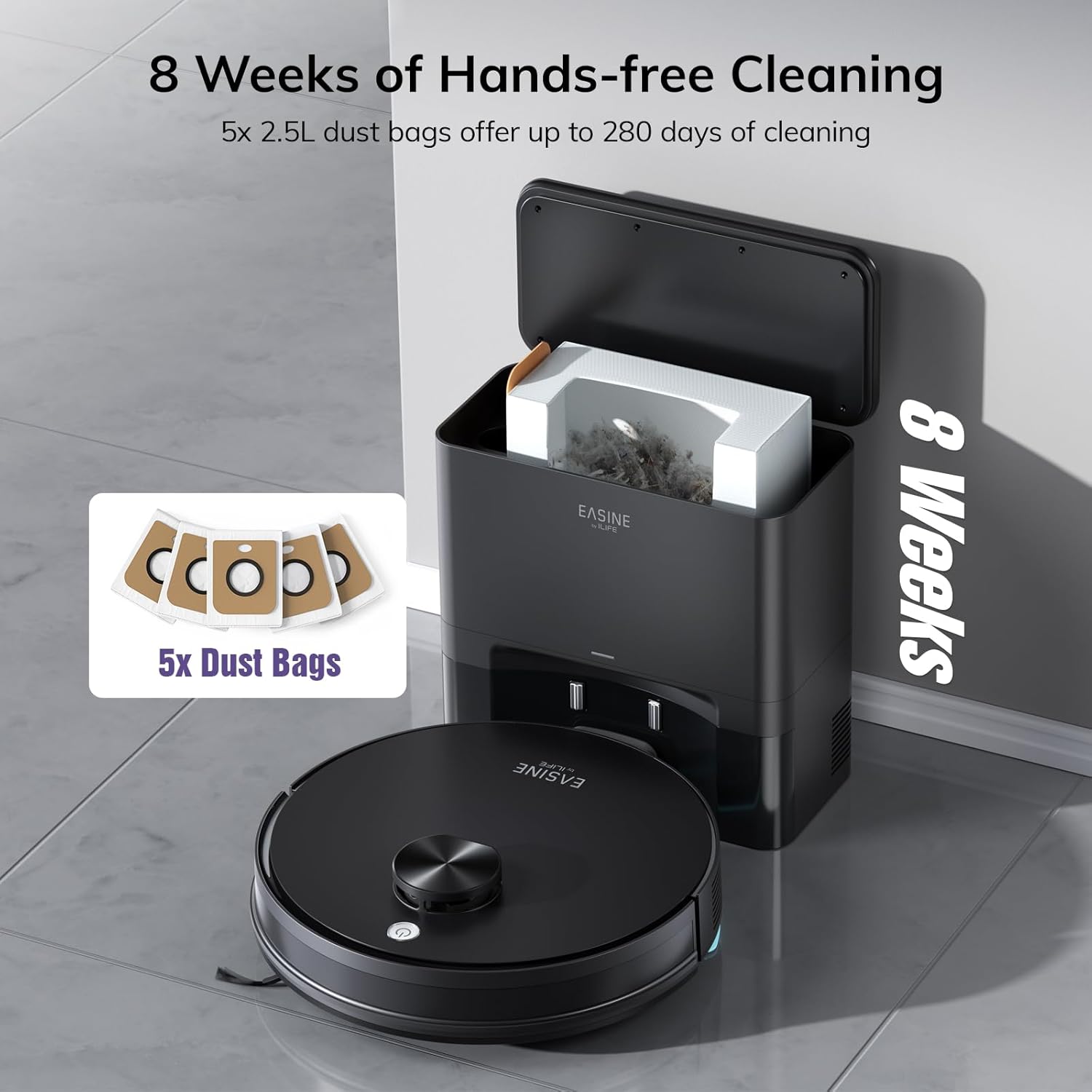 Thumbnail 2 de EASINE S20 Robot Vacuum Cleaner and Mop with Self-Empty Station