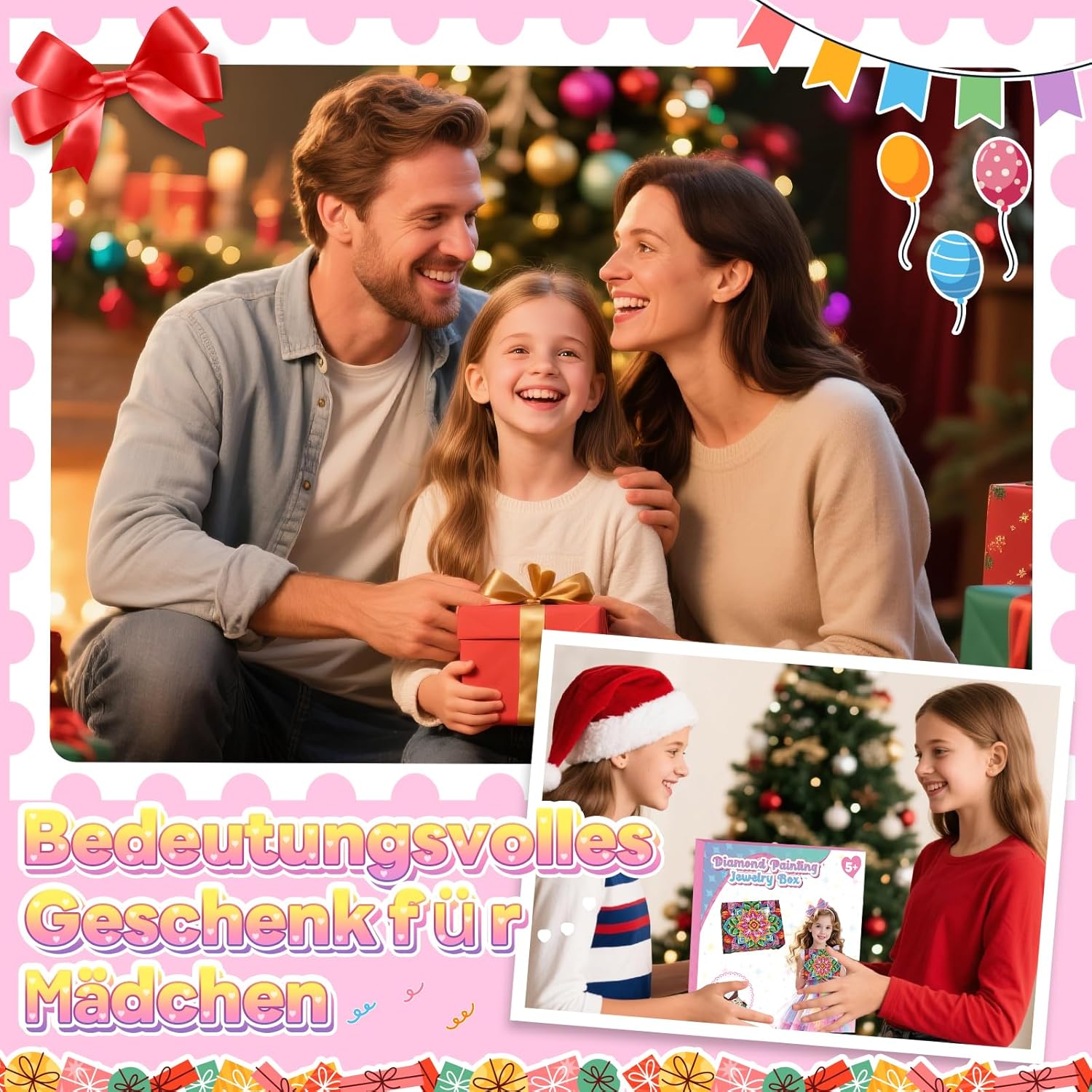 Thumbnail 4 de Flnlano Diamond Painting Schmuckkästchen Herz – Bastelset für Mädchen ab 6 Jahren