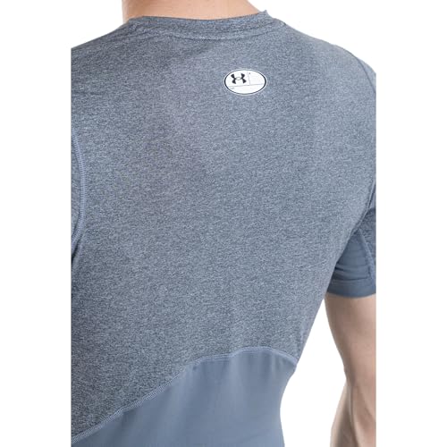 Thumbnail 9 de Under Armour HeatGear Compression Shirt pour hommes – Carbon Heather/Black (XS)