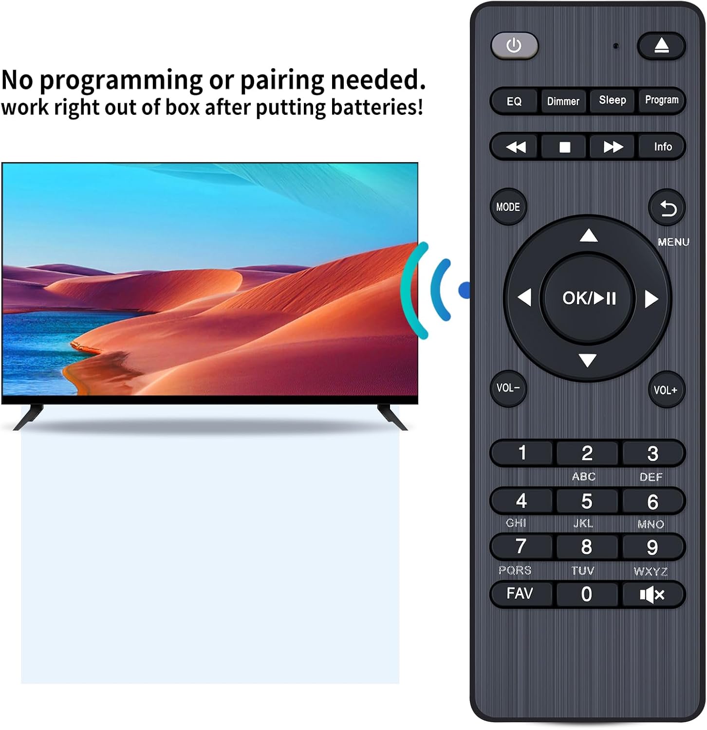 Thumbnail 3 de TCNOUMT Replacement Remote Control for MEDION MD 85008 / P85003 Micro Compact Audio System