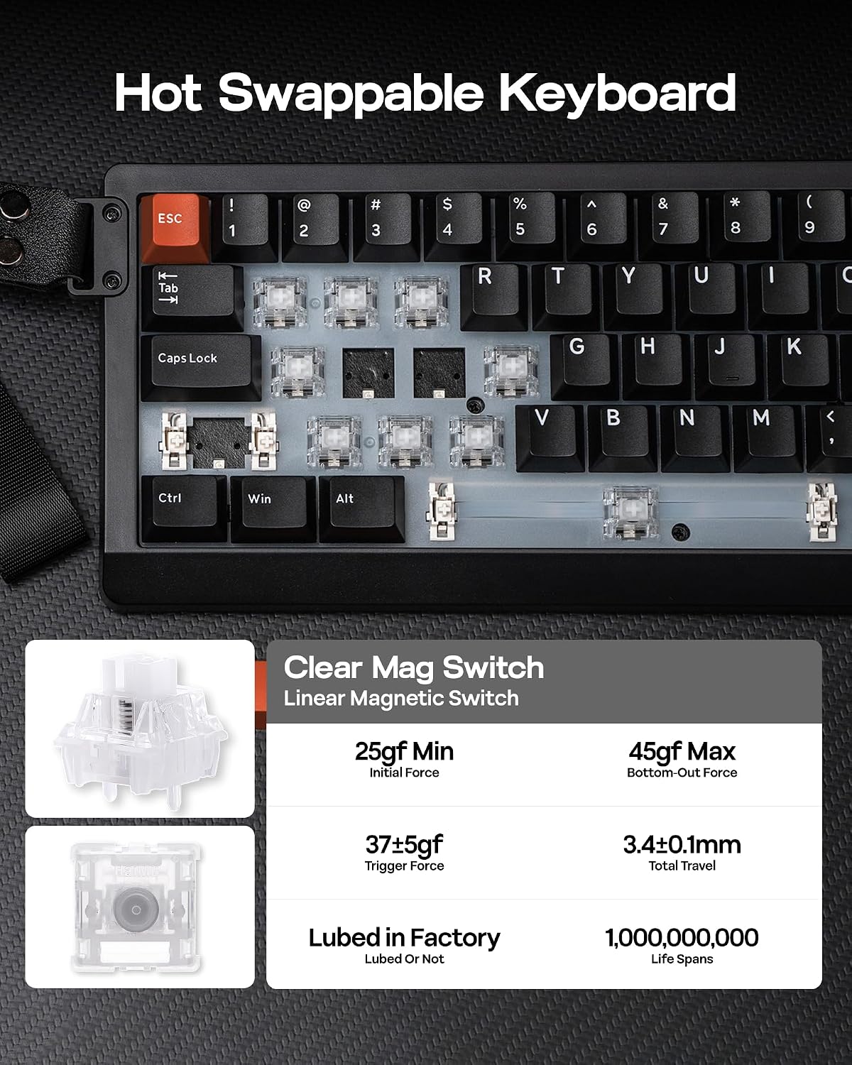 Thumbnail 4 de EPOMAKER HE68 Lite 8k Polling Keyboard
