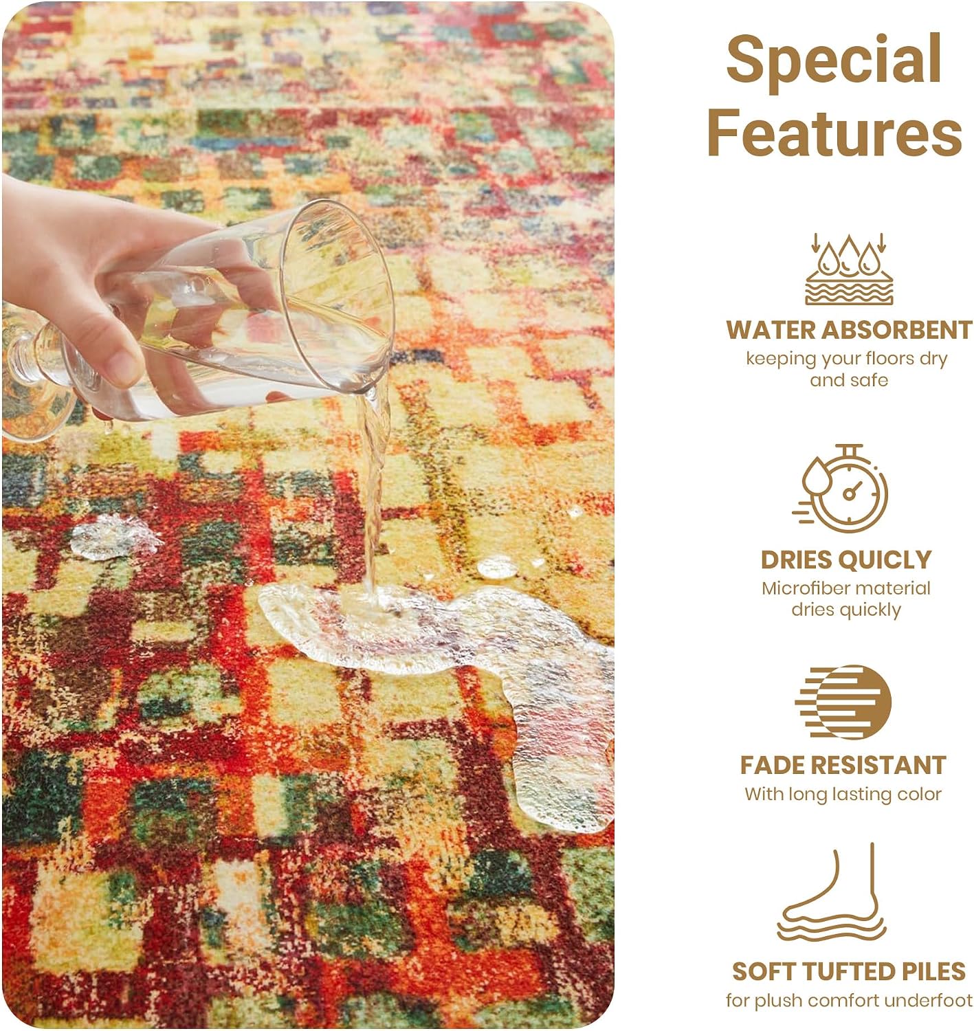 Thumbnail 4 de Cashmere style area rug 200x290 cm